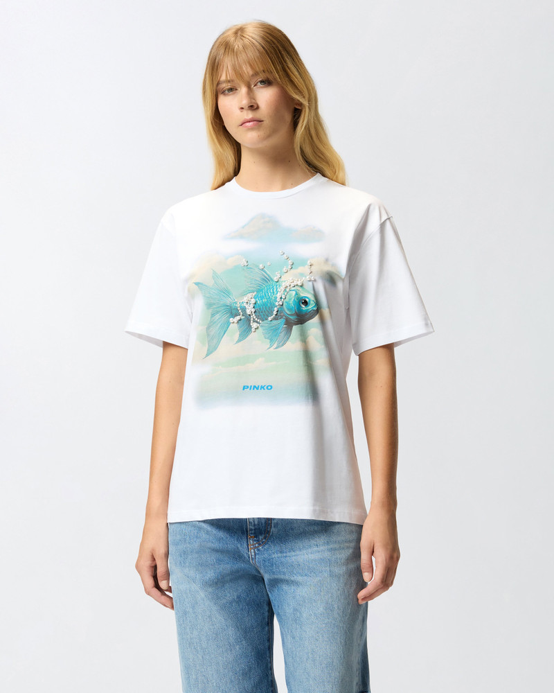 T-SHIRT WITH PRINT AND APPLIQUÉS 3