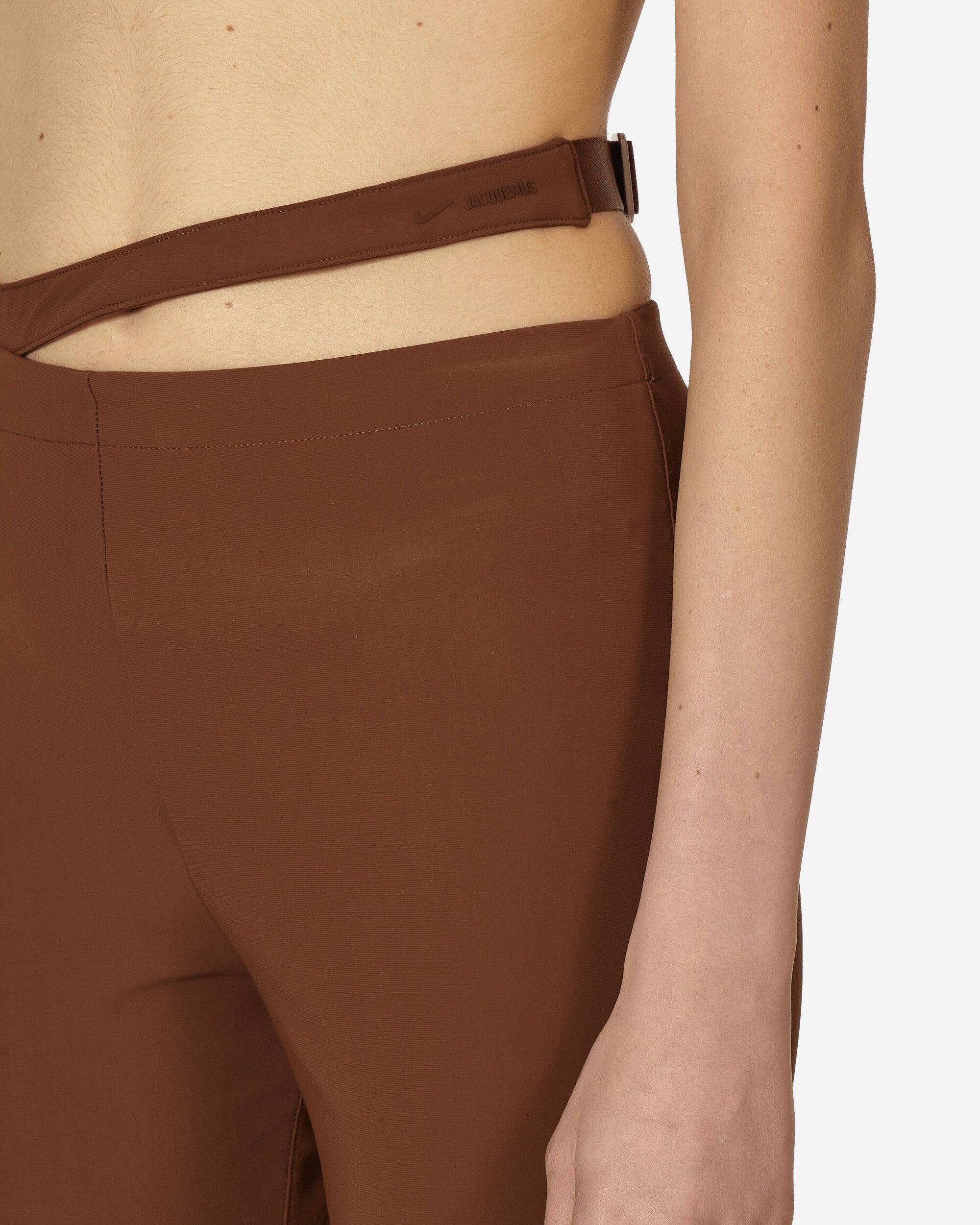 JACQUEMUS Asymmetrical Pants Cacao Wow - 5