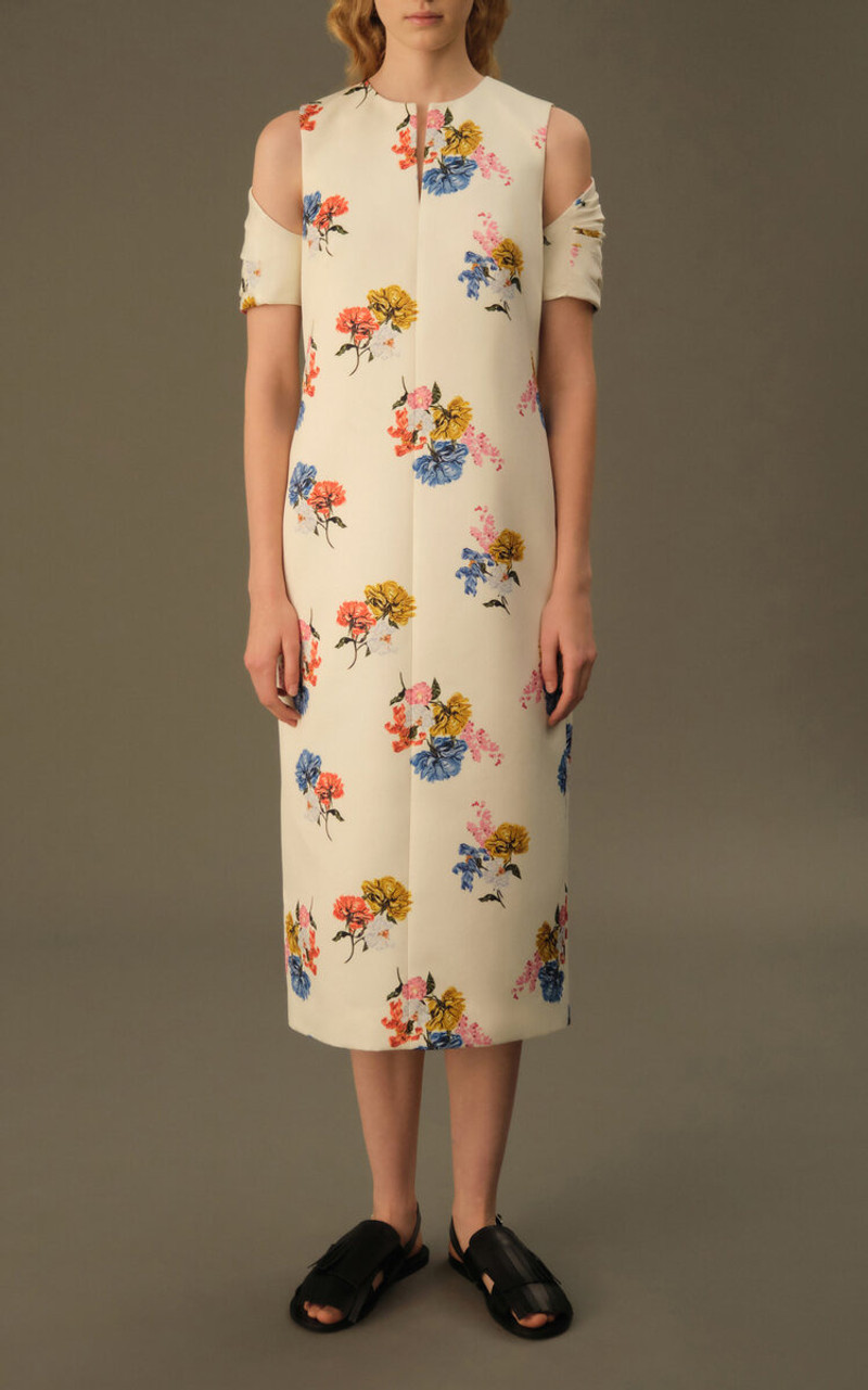 EMILIA WICKSTEAD Ludie Floral Column Midi Dress floral outlook