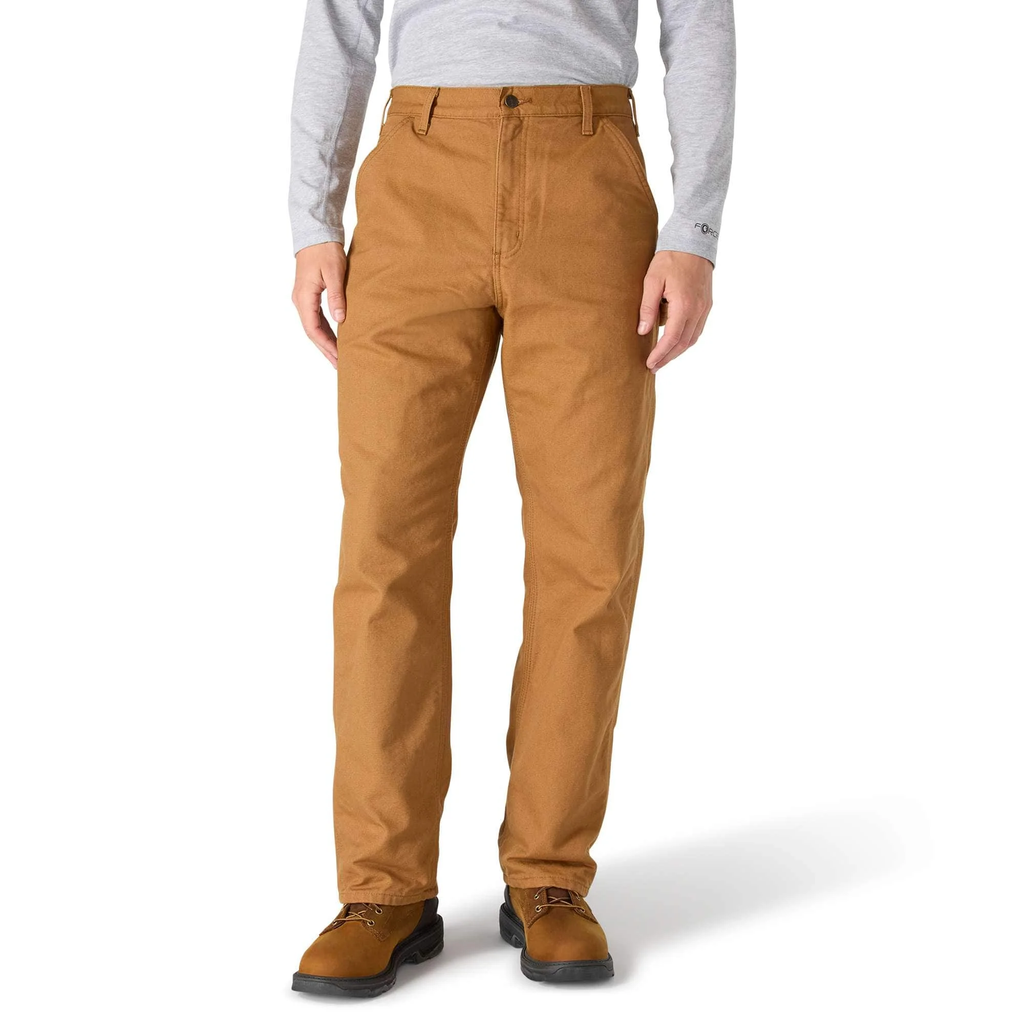 Loose Straight Washed Duck Lined Dungaree - 1