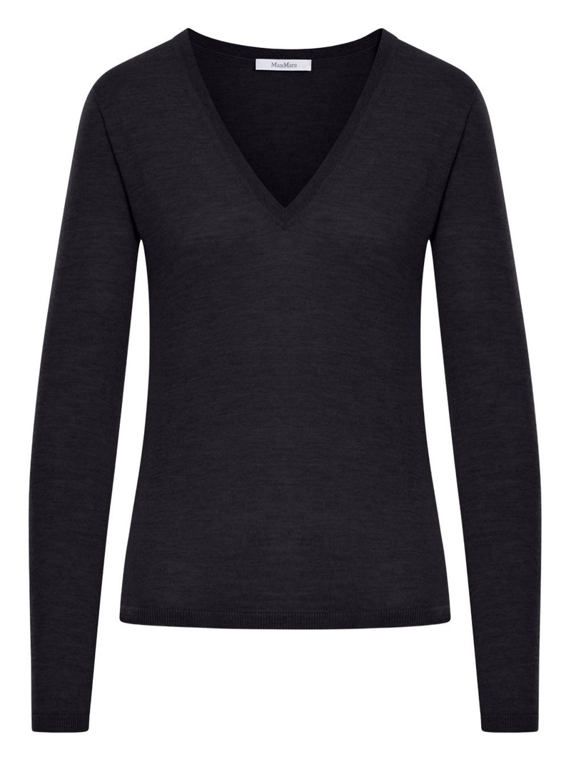 V-neck cashmere sweater 1