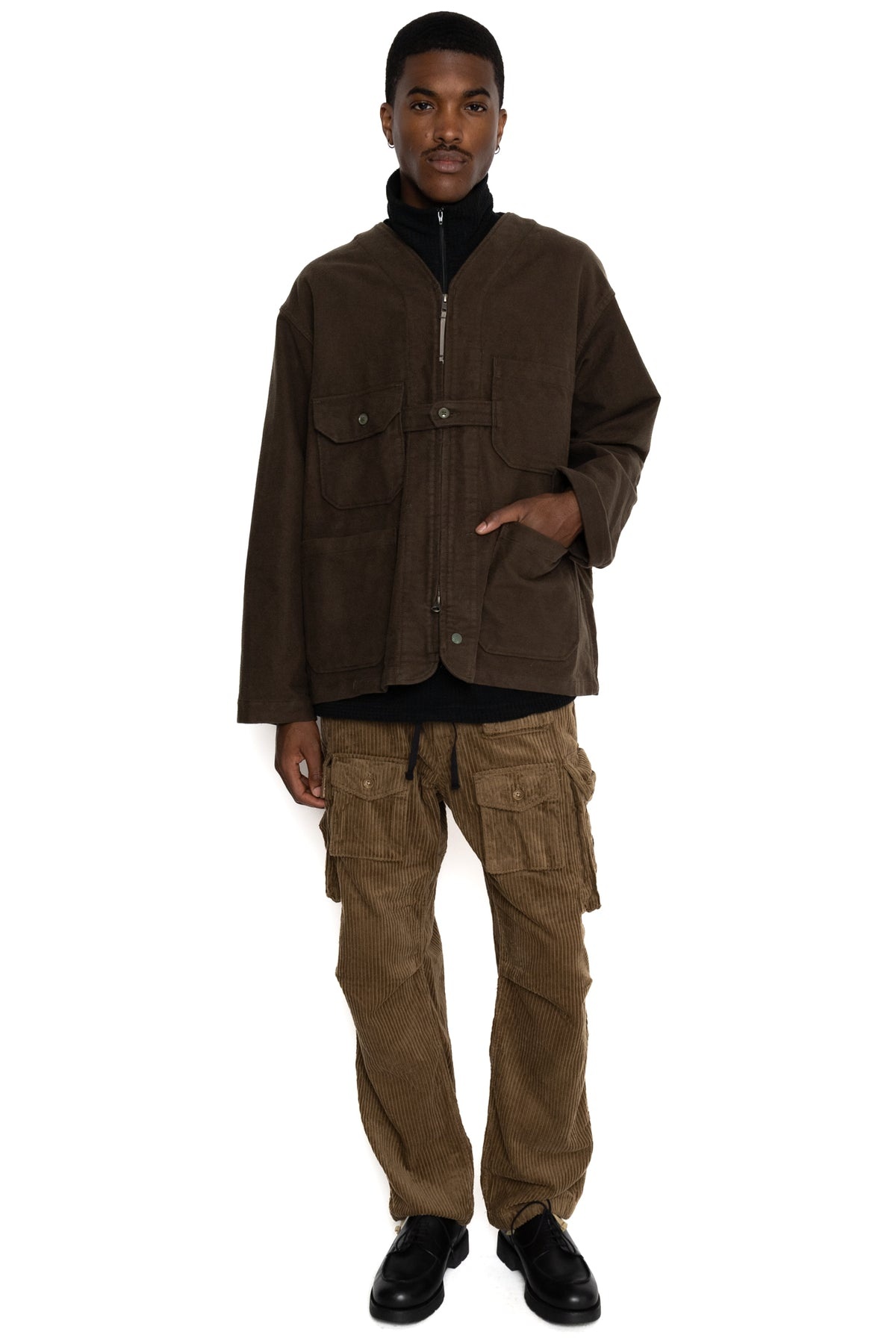 ジャケット・アウター Engineered Garments Shooting Jacket L Engineered Garments Shooting Jacket - Black/Tan Plaid