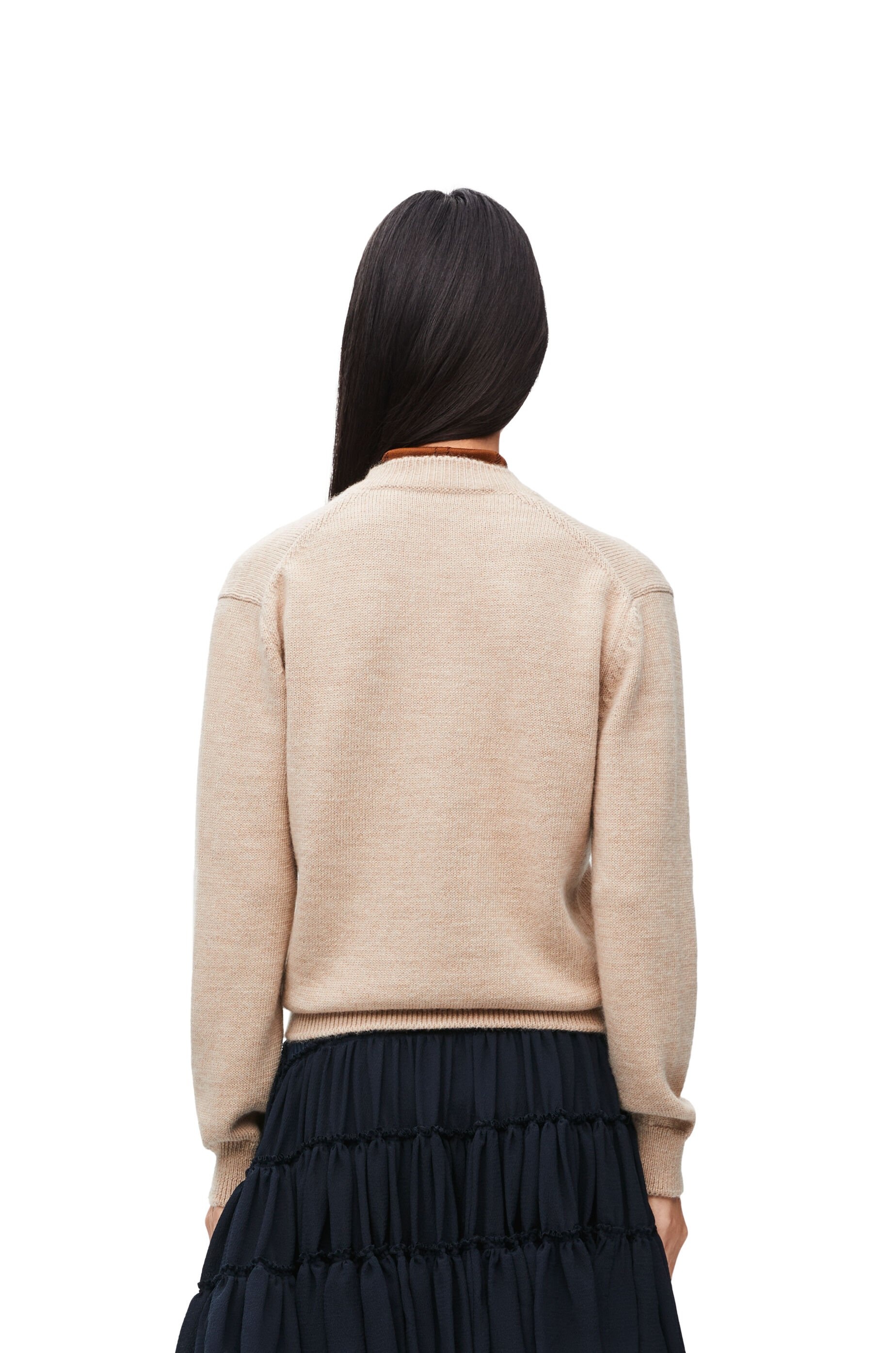 Trompe l'oeil sweater in wool and silk - 4