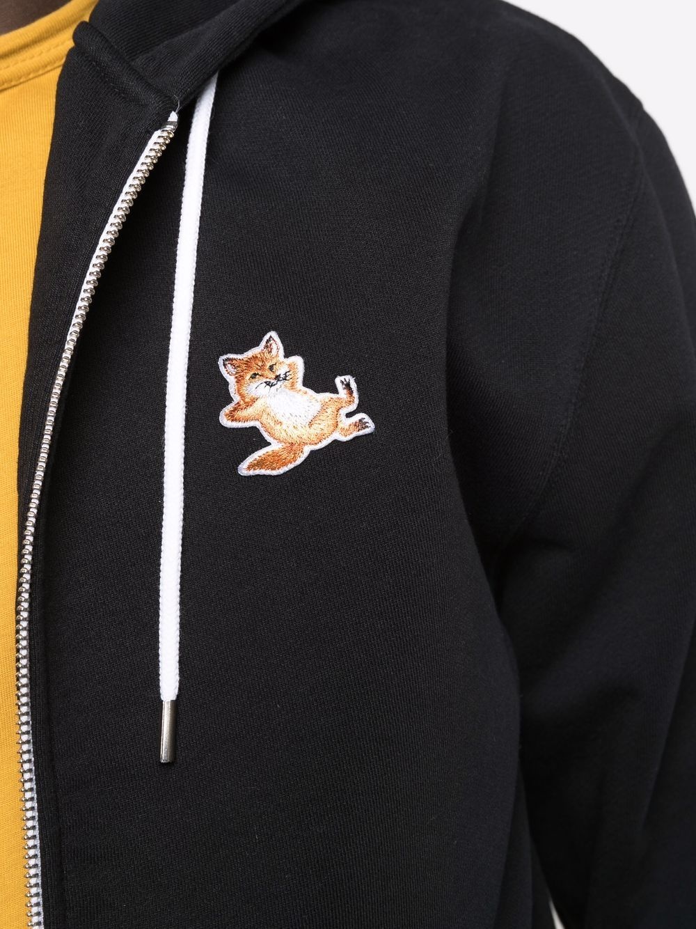 logo-patch zip-up hoodie - 5