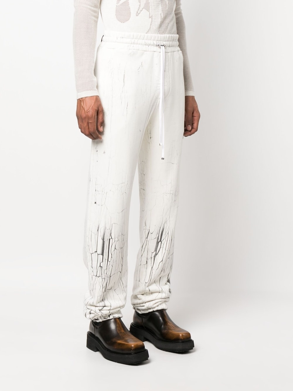 cracked-print track pants - 3