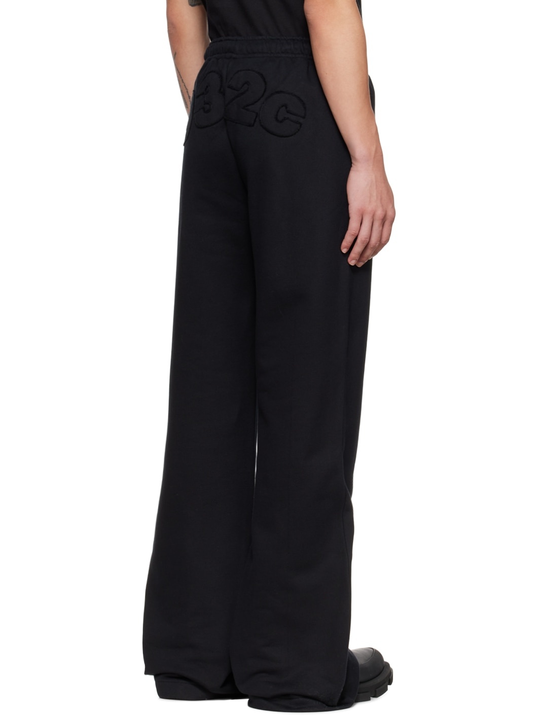 Black Flared Lounge Pants - 3