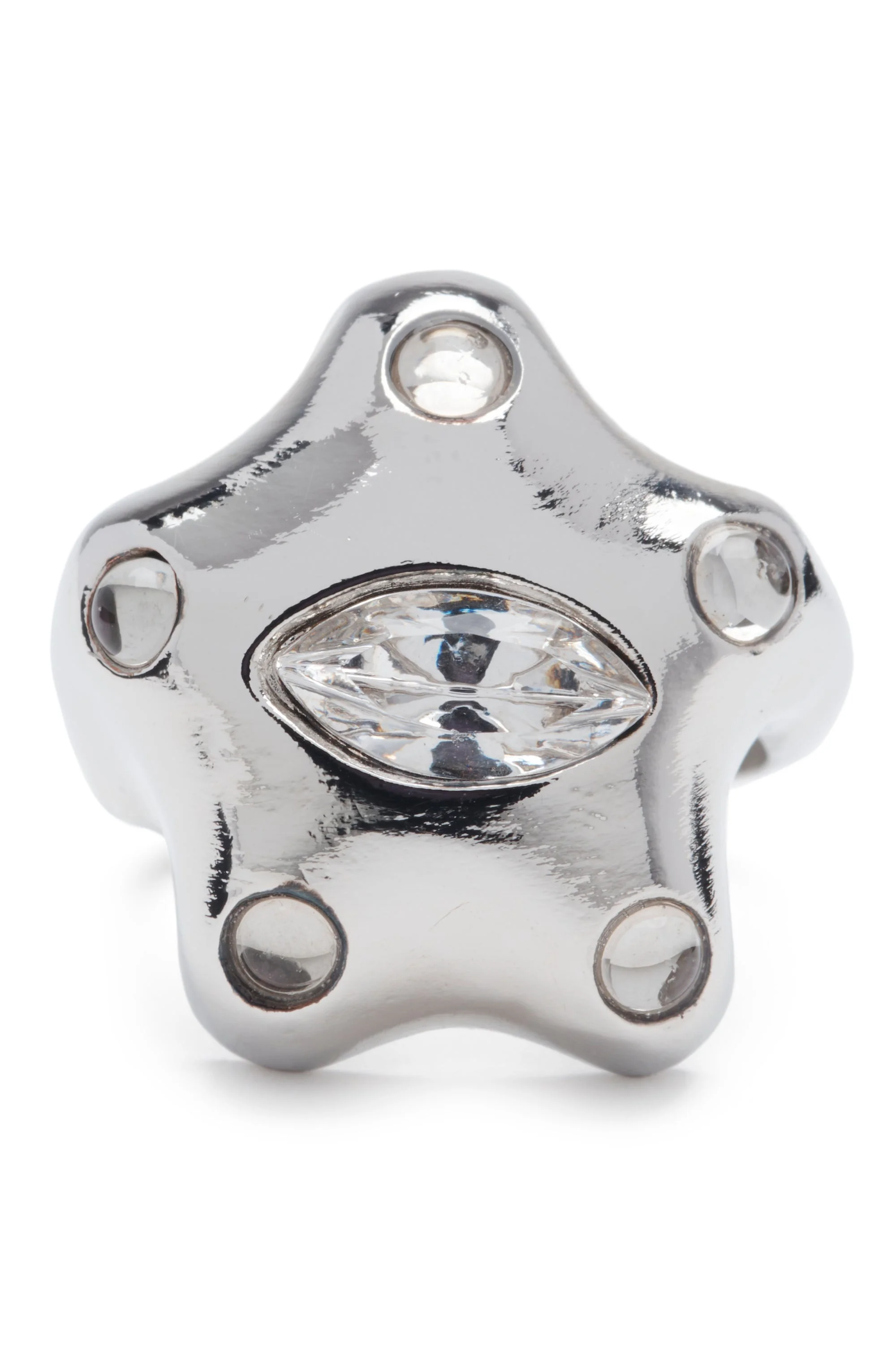 SILVER DEMI STARLETTE RING - 1