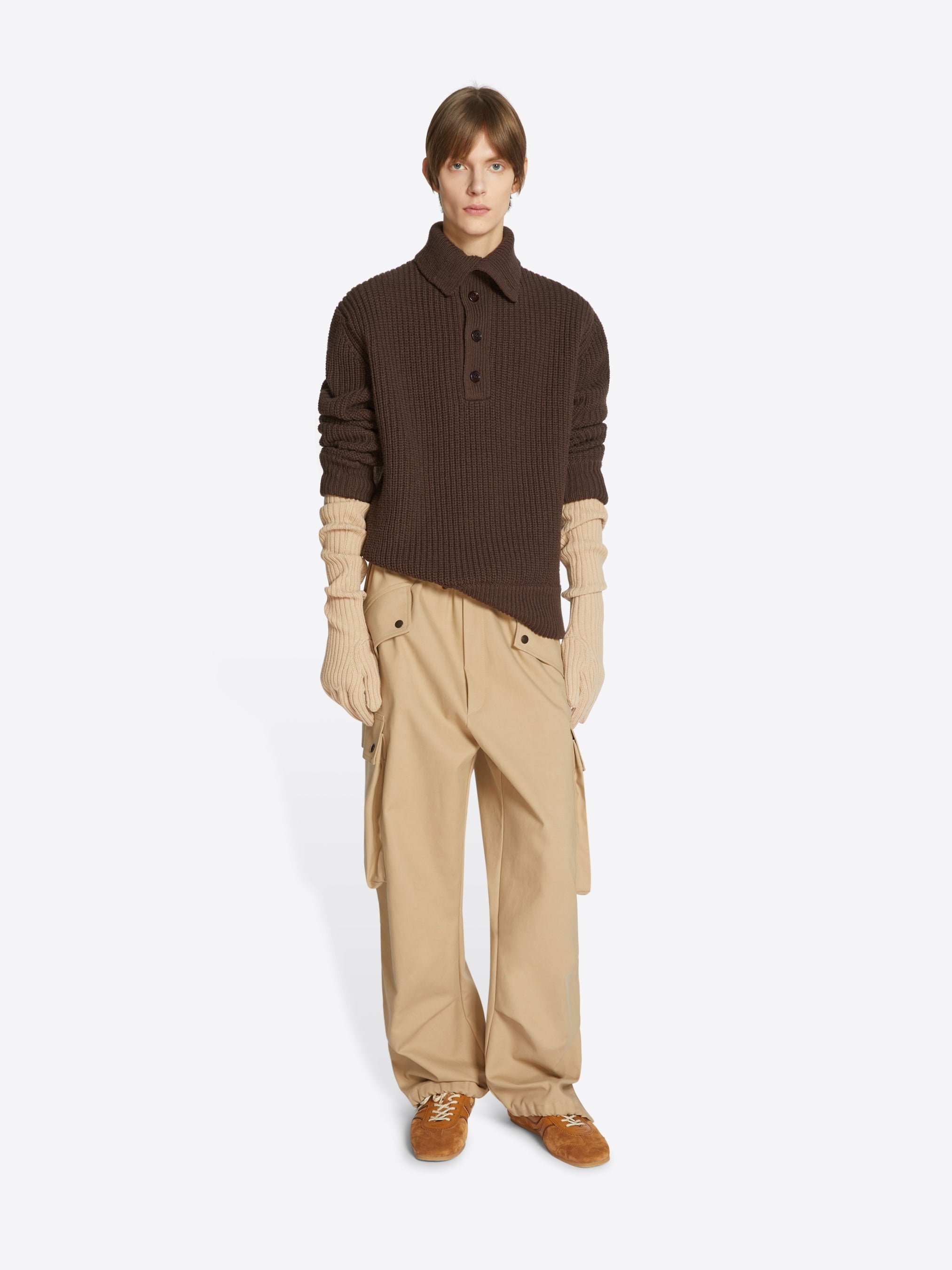 BUTTONED WOOL SWEATER - 2