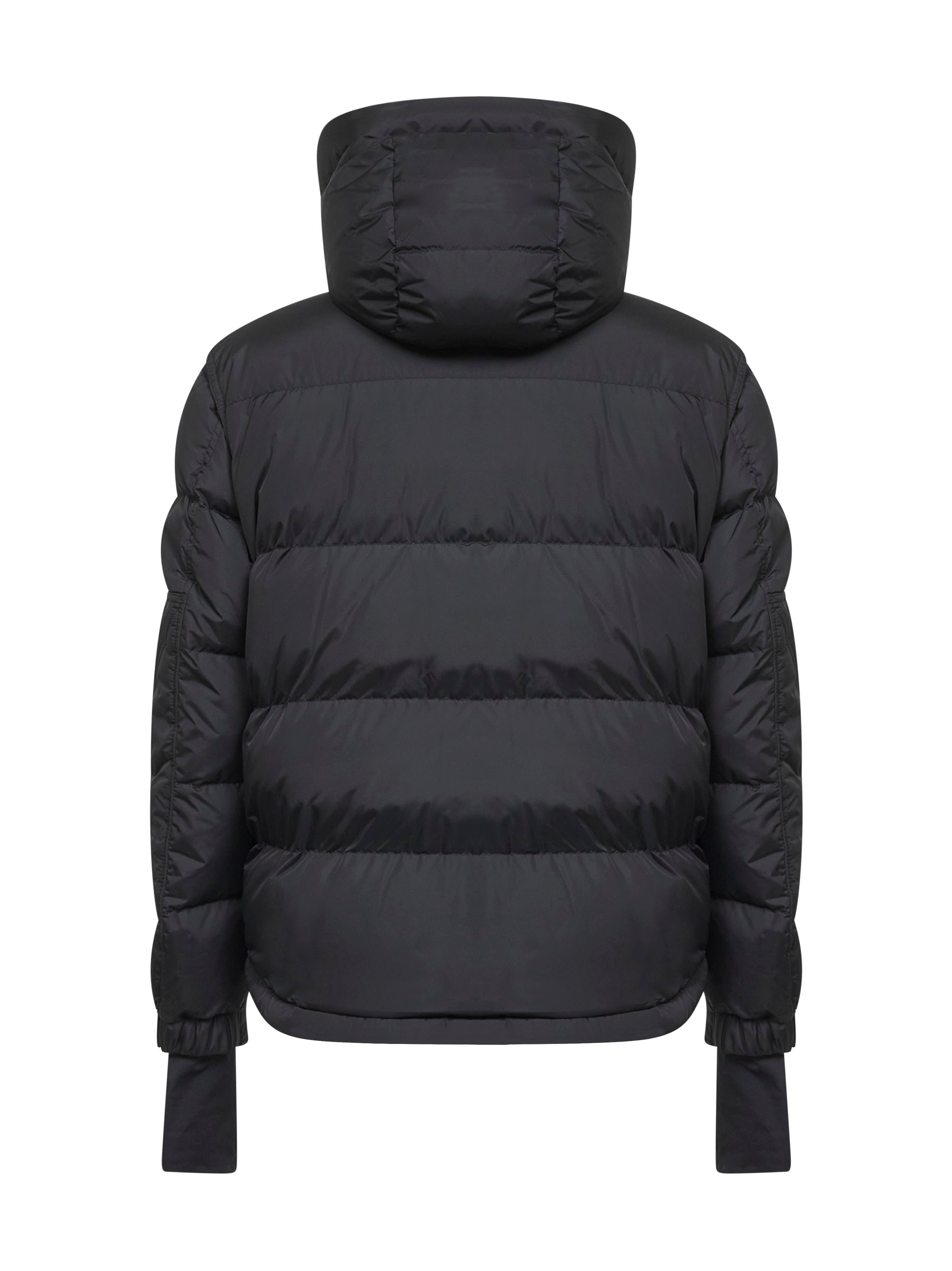 Black Kasanaka short hooded down jacket - 2