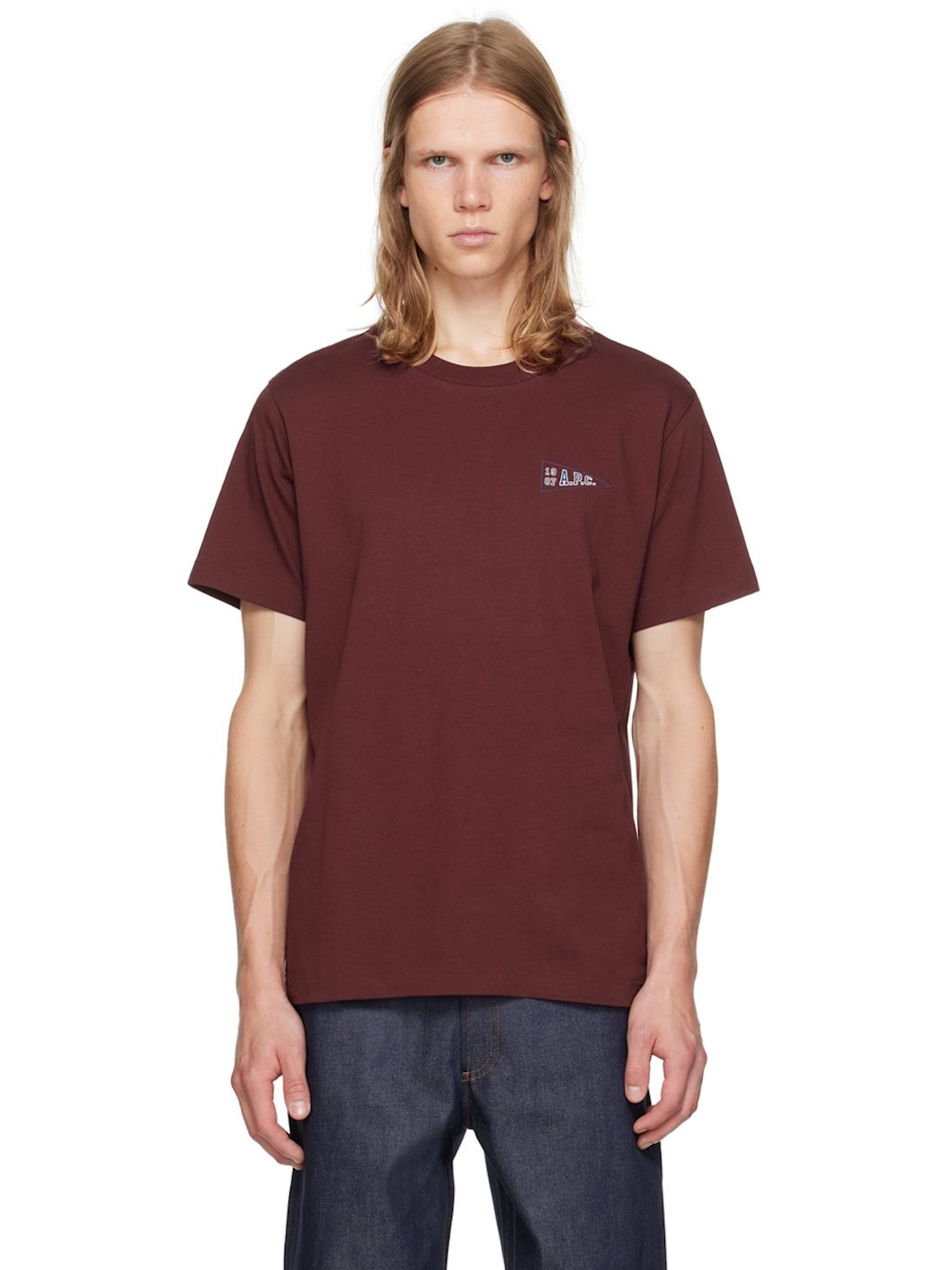 Burgundy Logo-Printed T-Shirt - 1