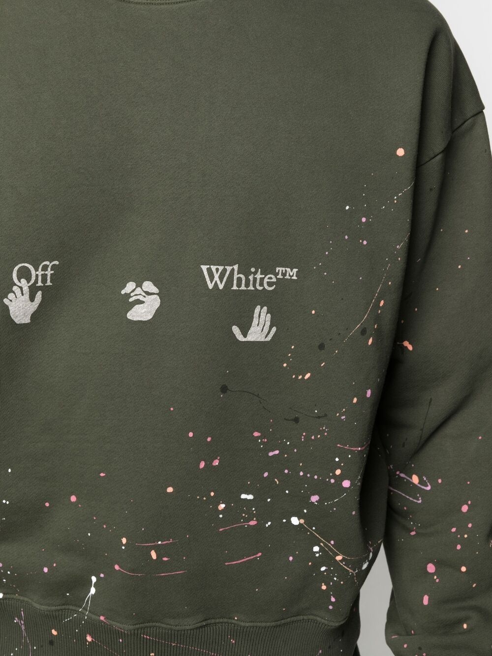 paint-splatter logo sweatshirt - 5