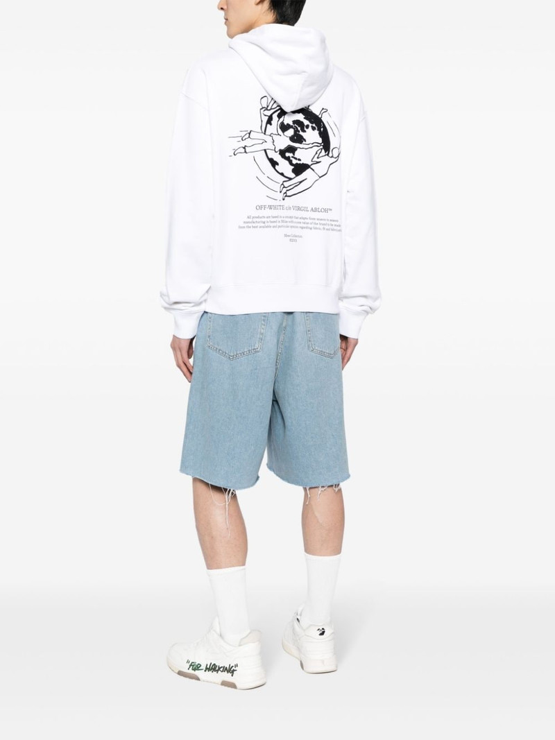 Off-White graphic-print cotton hoodie outlook