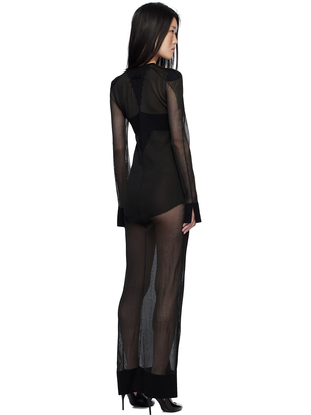 Black 'The Long Logo Knit' Maxi Dress - 3
