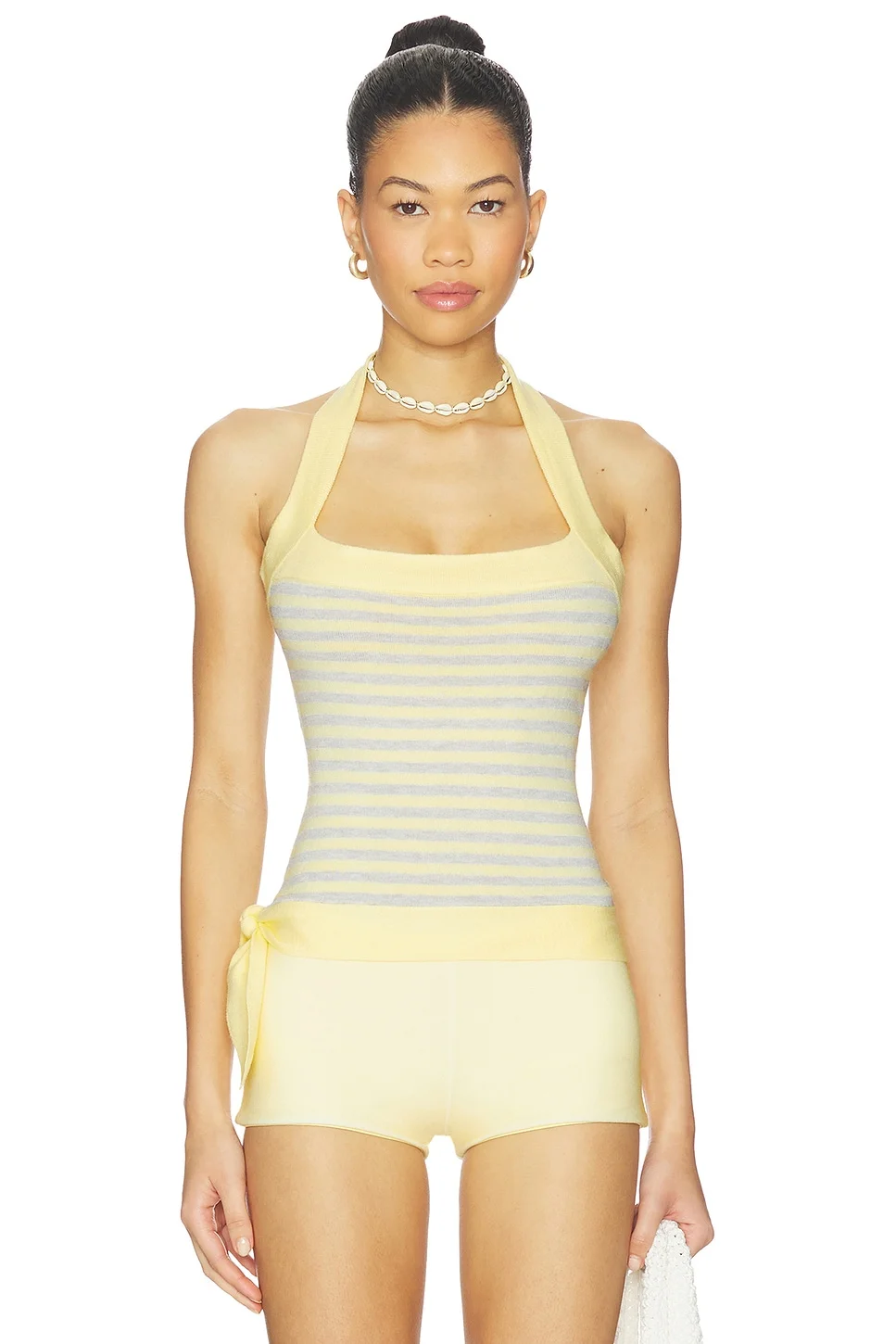 Quinn Cloud Knit Halter Top - 1