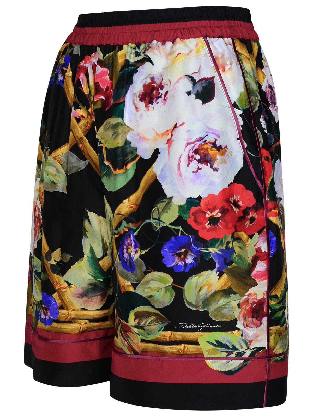 Dolce & Gabbana Multicolor Silk Shorts Women - 2