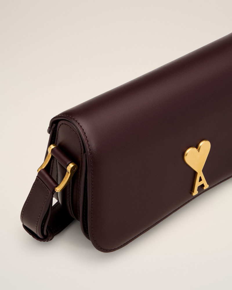 BURGUNDY LEATHER SHOULDER BAG PARIS PARIS BAG 5