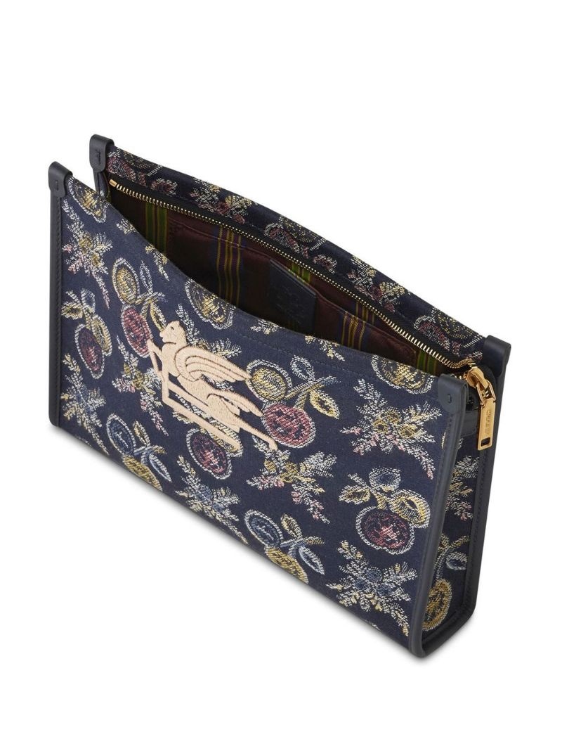 logo-embroidered jacquard beauty case - 6