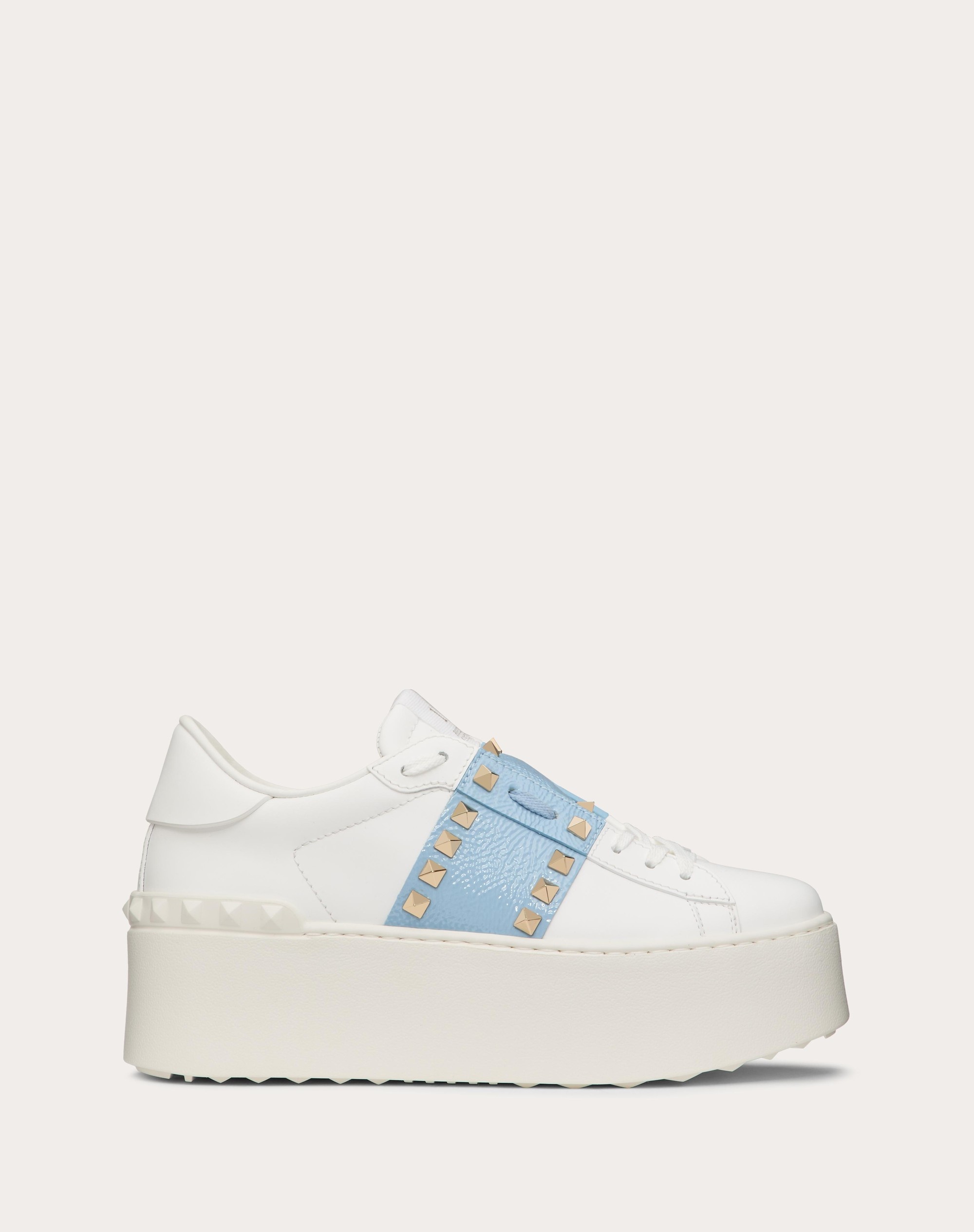 FLATFORM ROCKSTUD UNTITLED SNEAKER IN CALFSKIN WITH NAPLACK BAND - 1