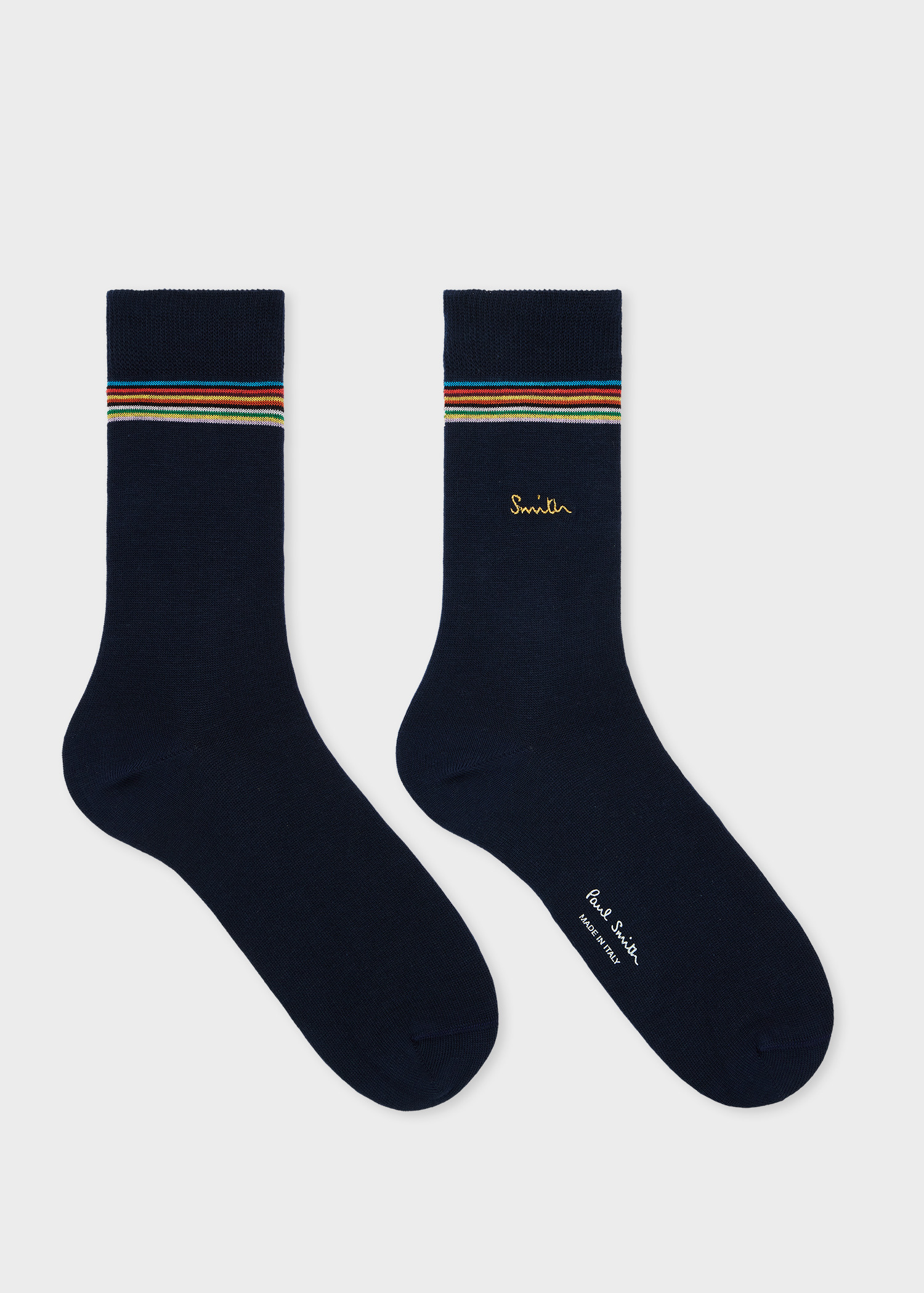 Women's Navy 'Signature Stripe' Tip Socks - 2