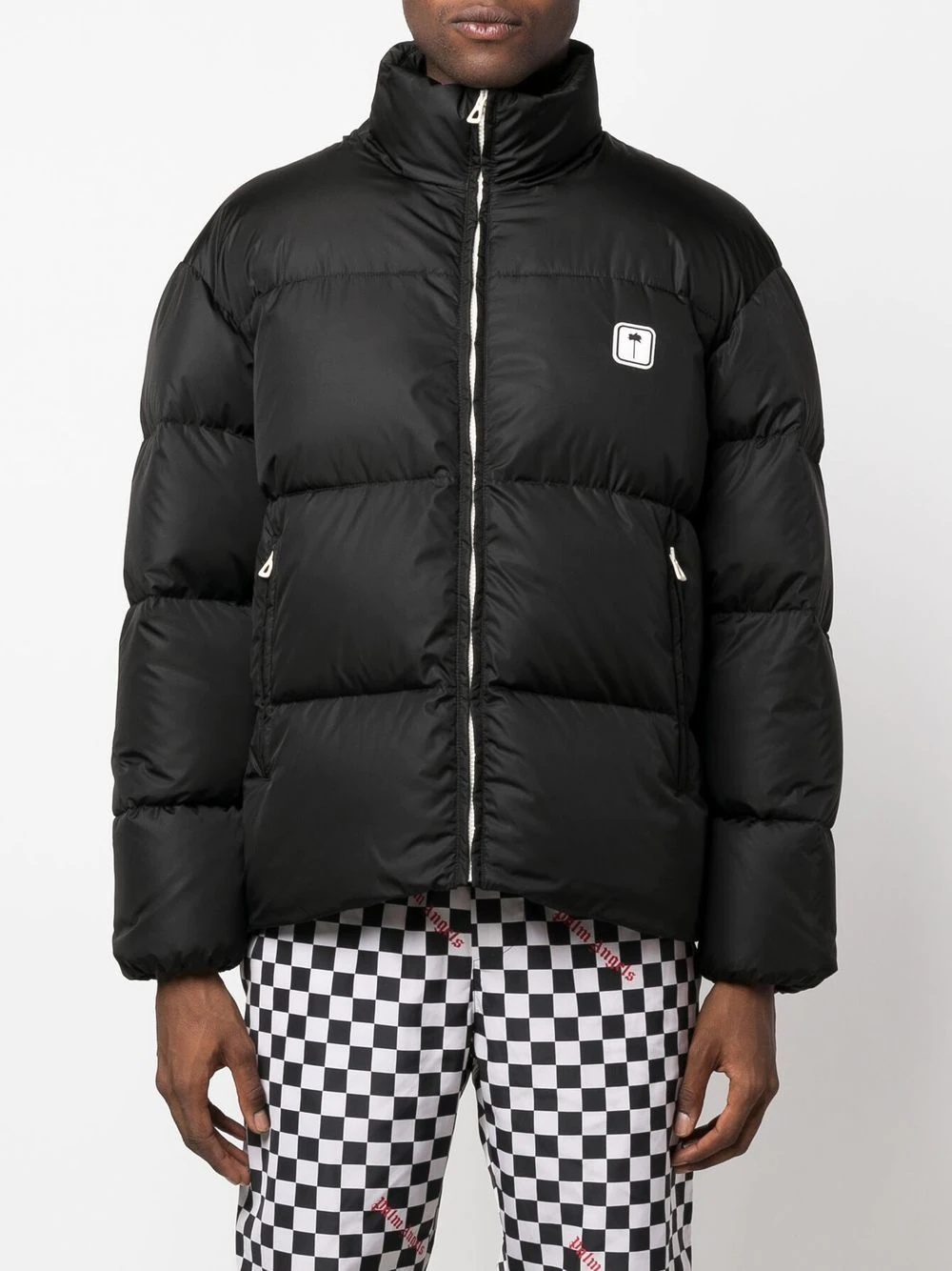 logo-print puffer jacket - 3