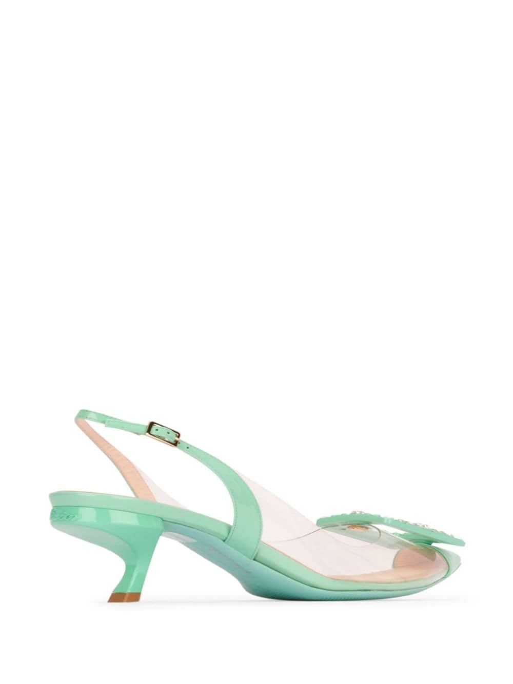55mm crystal-buckle pumps - 3