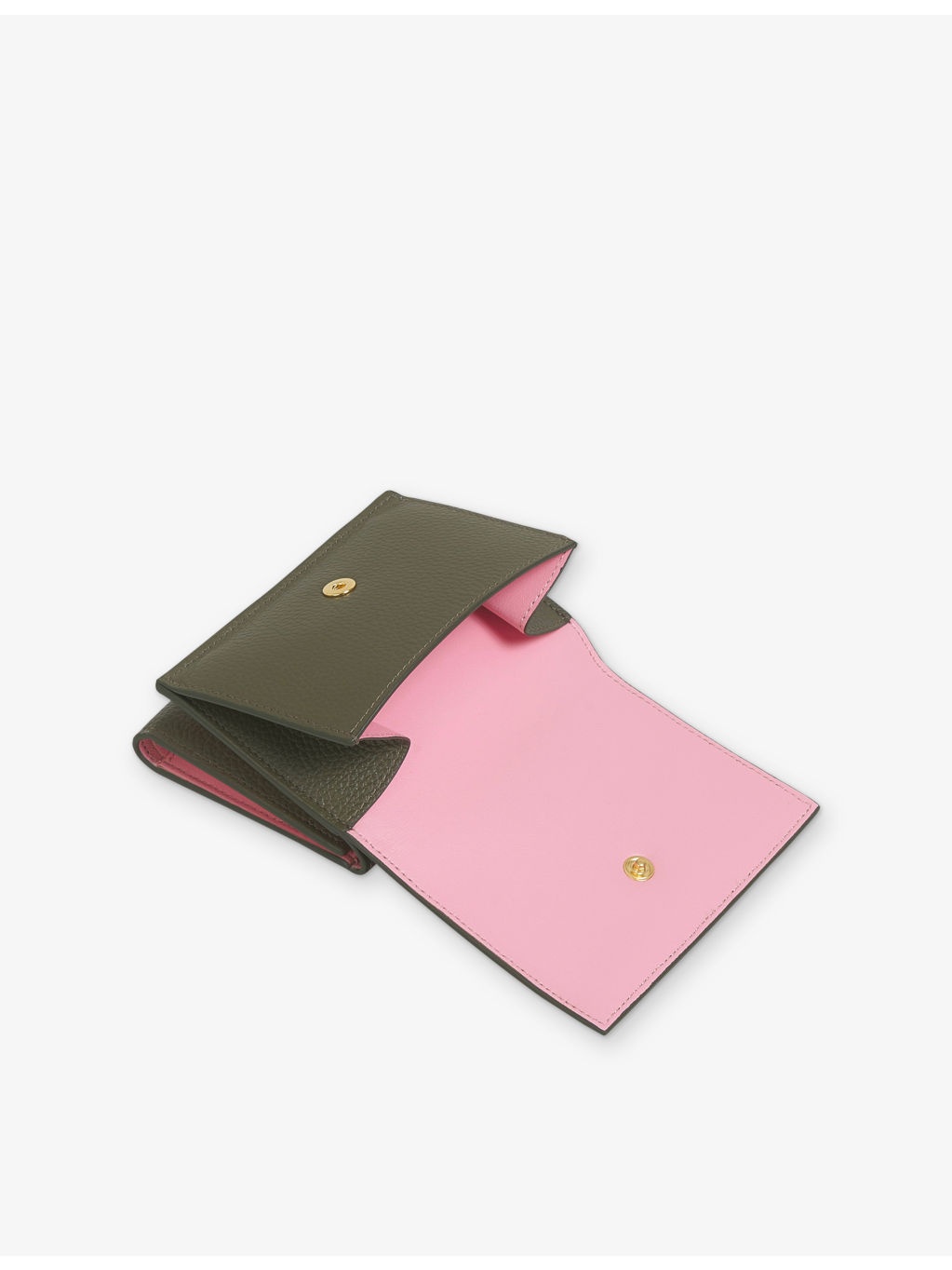 Embroidered-Logo Tri-Fold Leather Wallet - 5