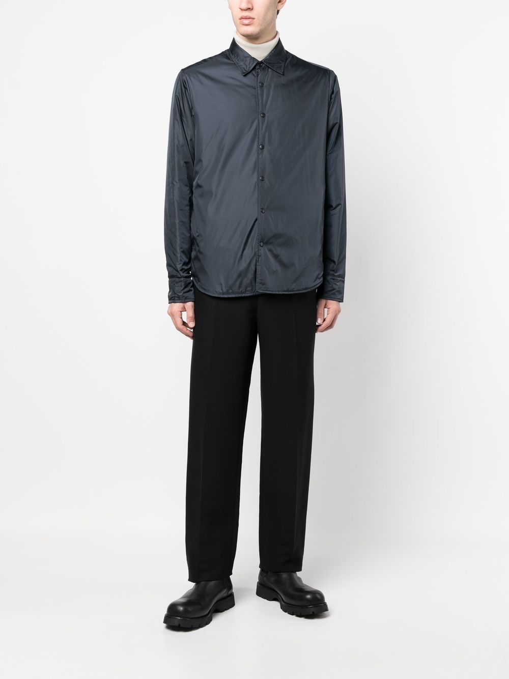 long-sleeve buttoned shirt jacket - 2