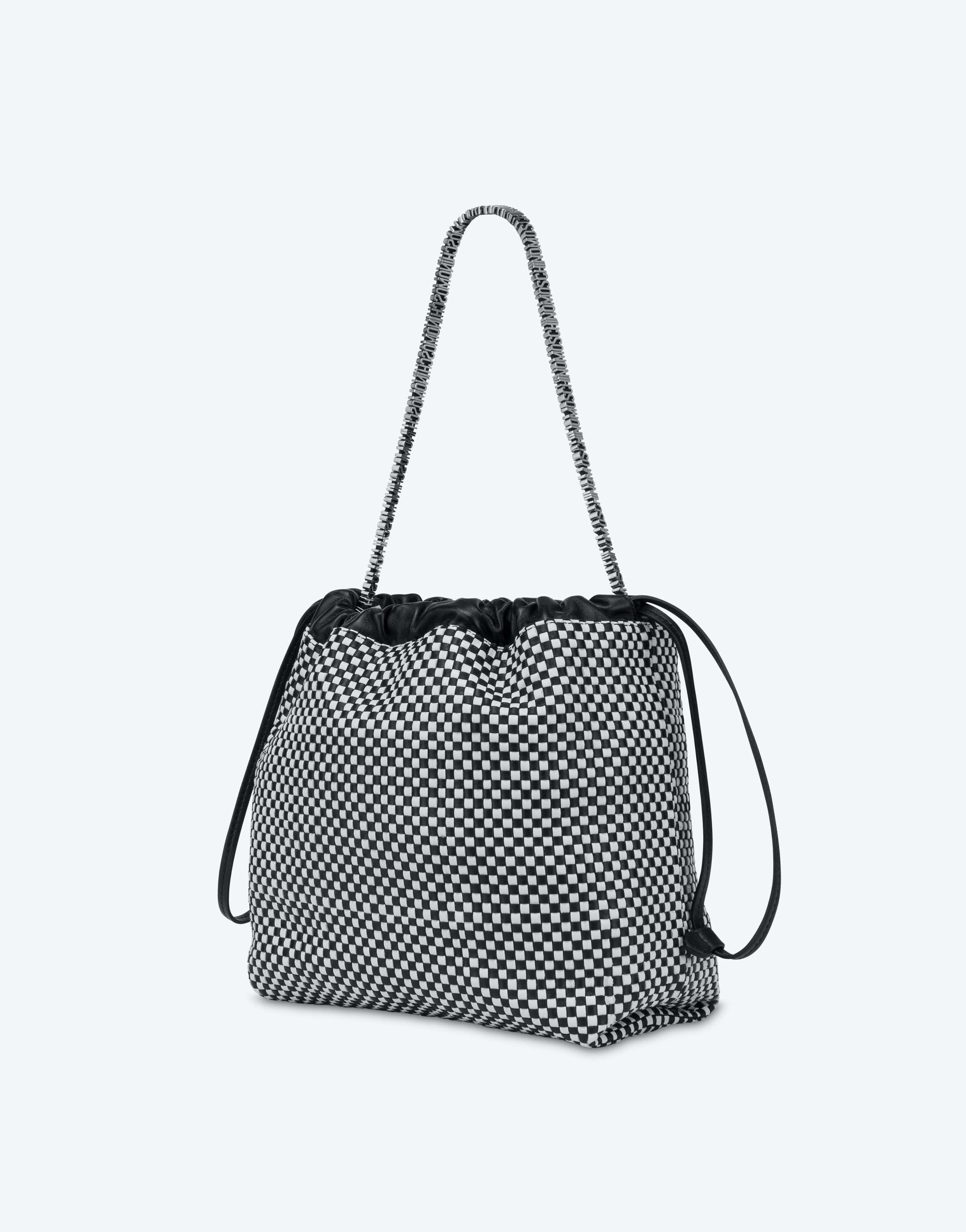 WOVEN NAPPA LEATHER MICROLETTERING BAG - 2
