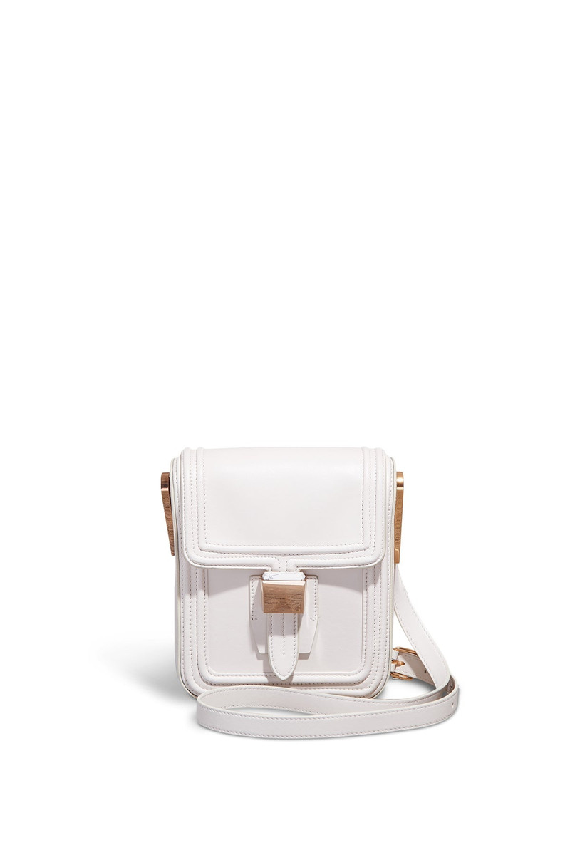 Marvelle Crossbody Bag in Ivory Nappa Leather 1