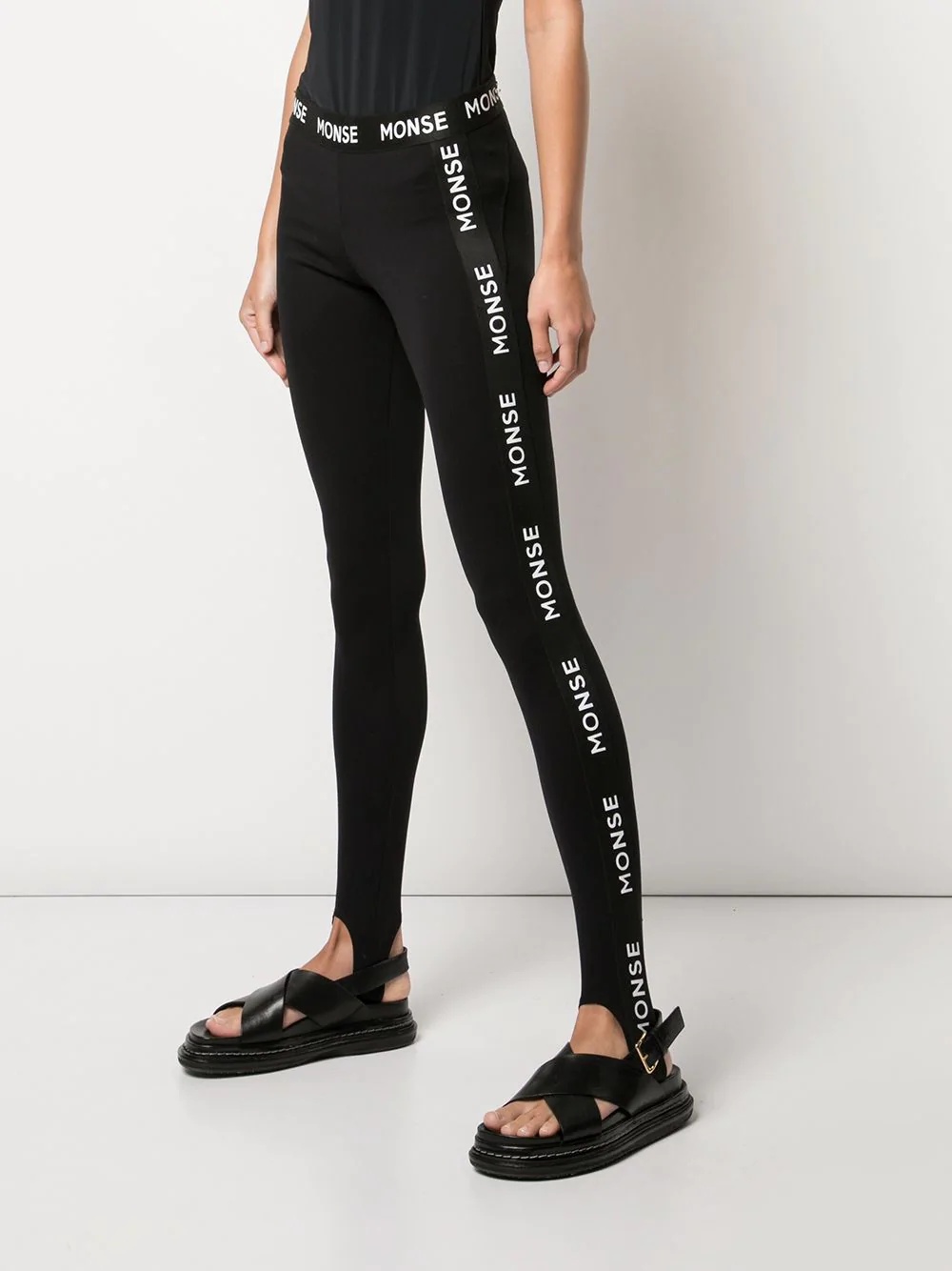 logo tape leggings - 3