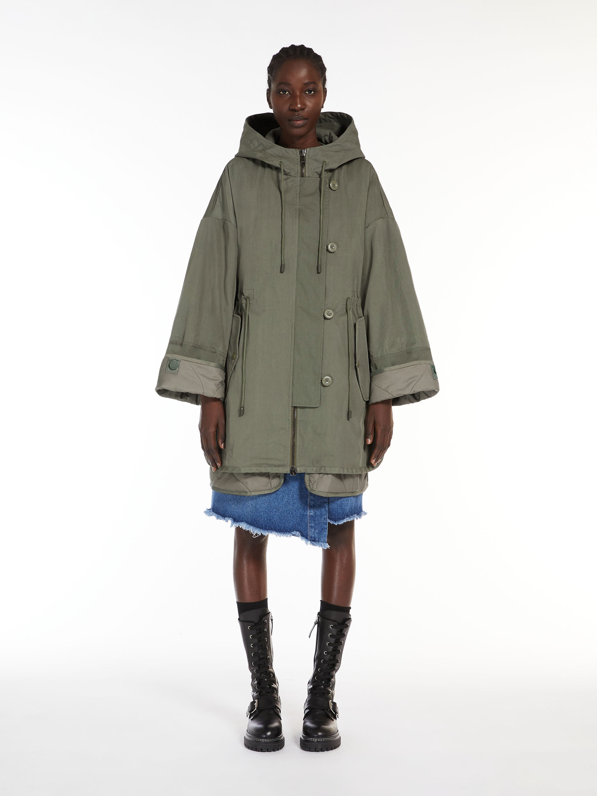 FUMETTO Reversible water-repellent cotton parka - 3