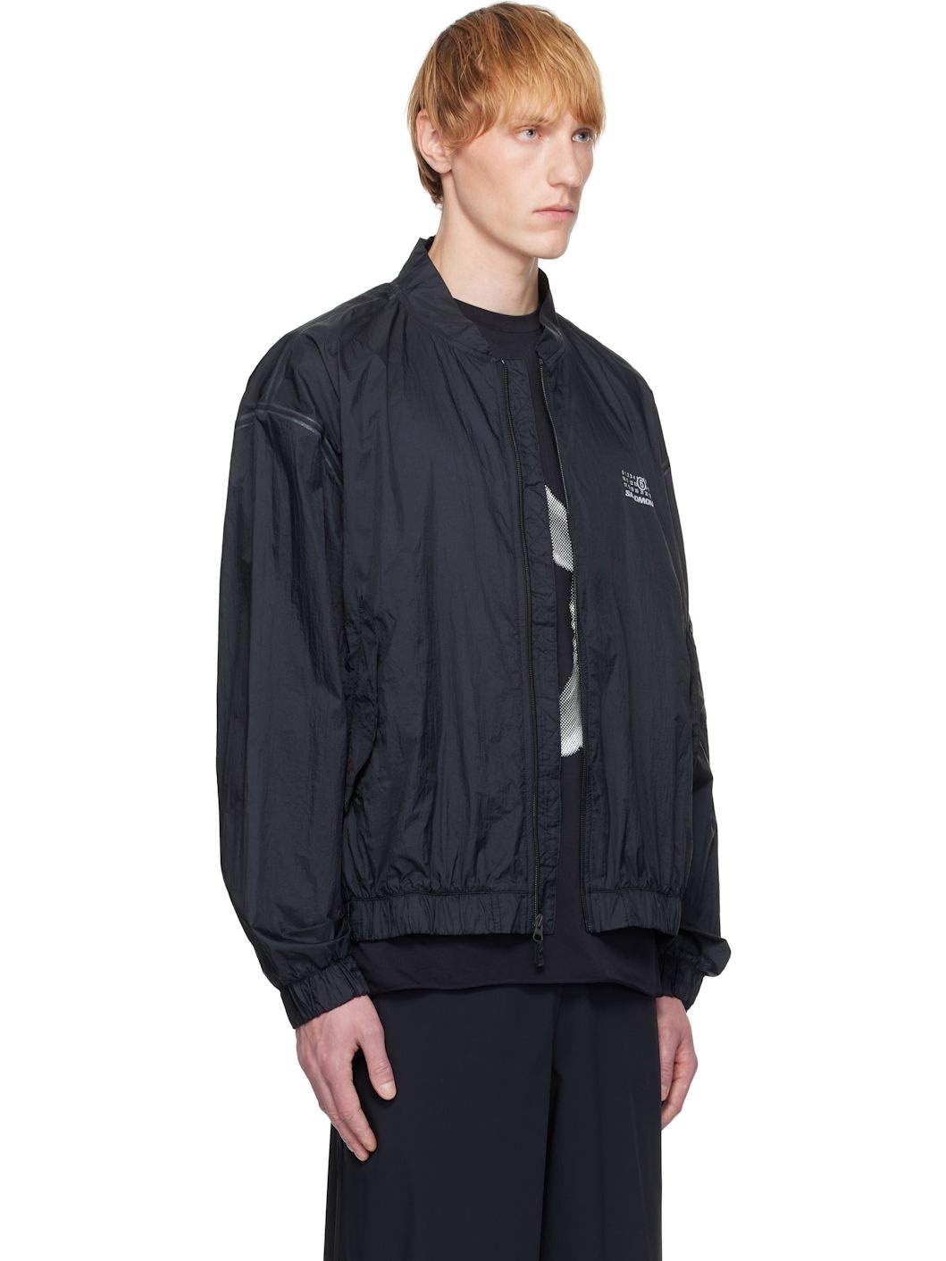 Black Salomon Edition Sports Bomber Jacket - 2