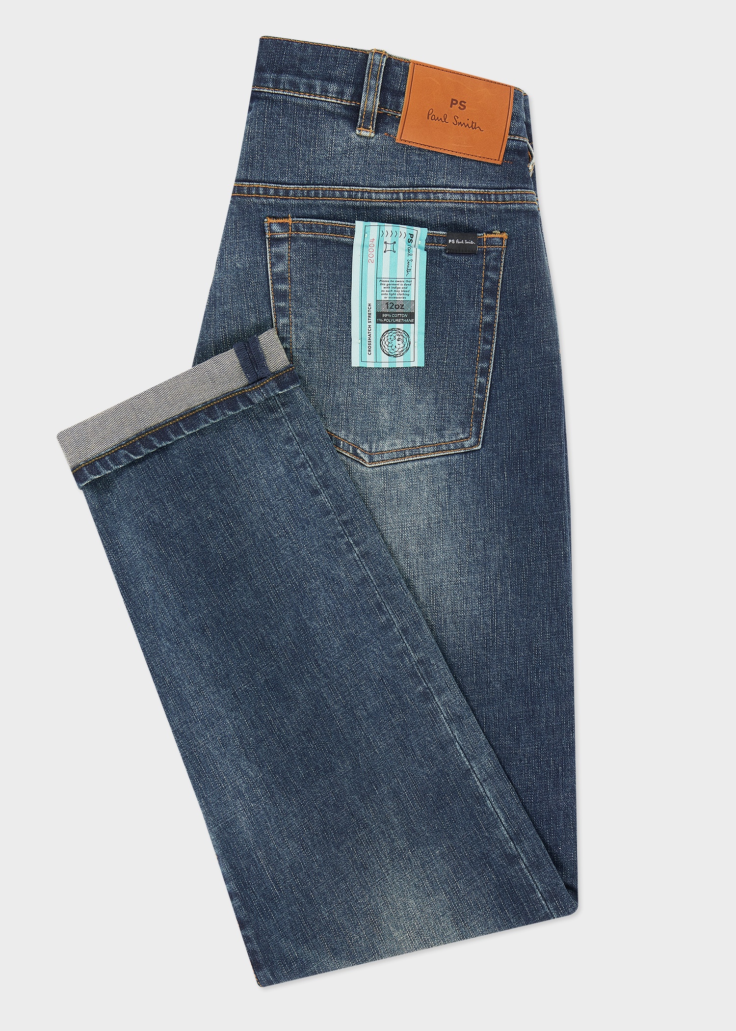 Tapered-Fit Vintage-Wash 'Crosshatch Stretch' Jeans - 2