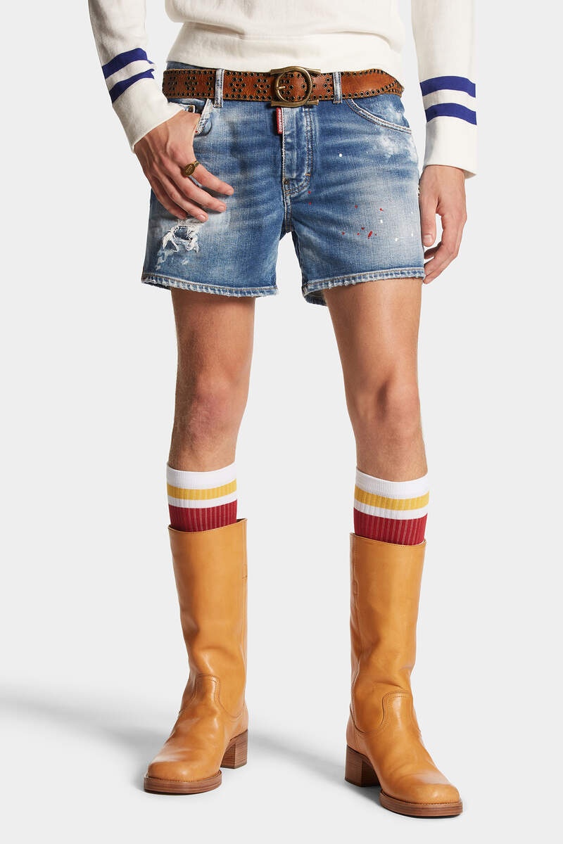 MEDIUM WORN OUT BOOTY WASH SEXY 70'S SHORTS - 5