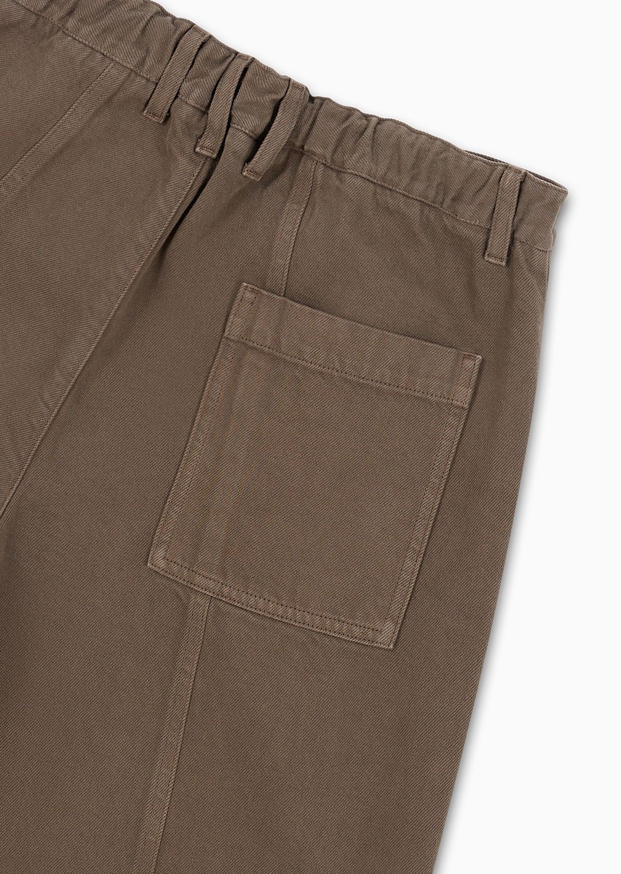 Garment-dyed bull trousers with ribbing - 7