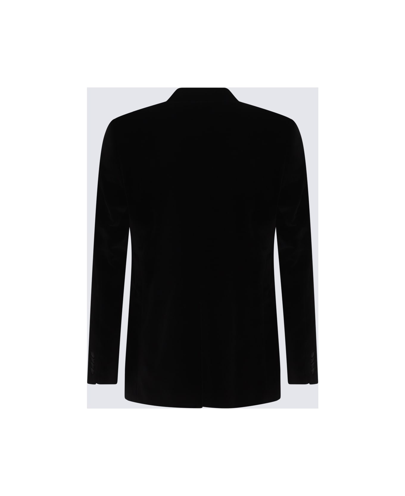 Black Cotton Blazer - 2