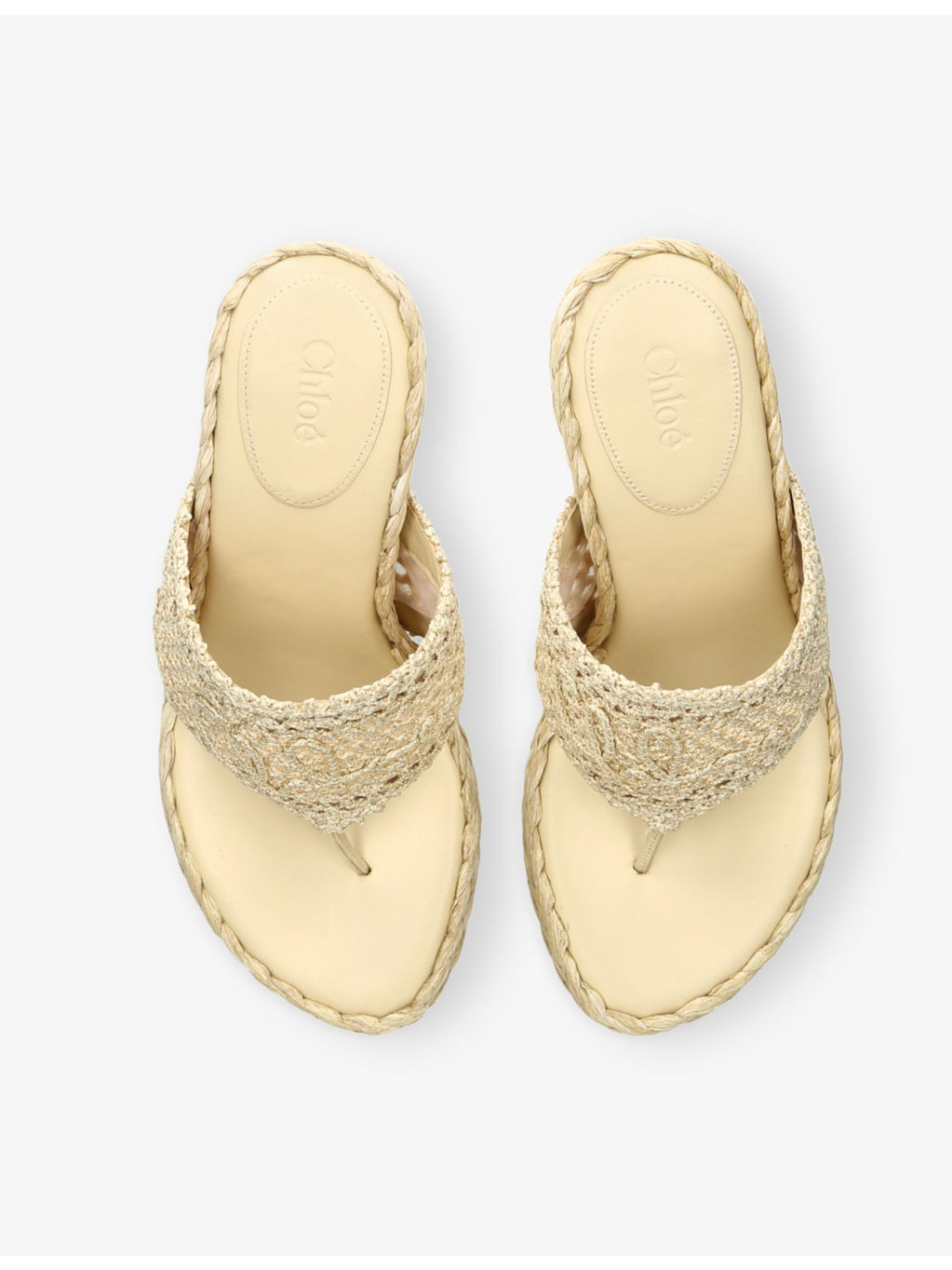 Isla 75 Crochet Toe Thong Leather Sandals - 2