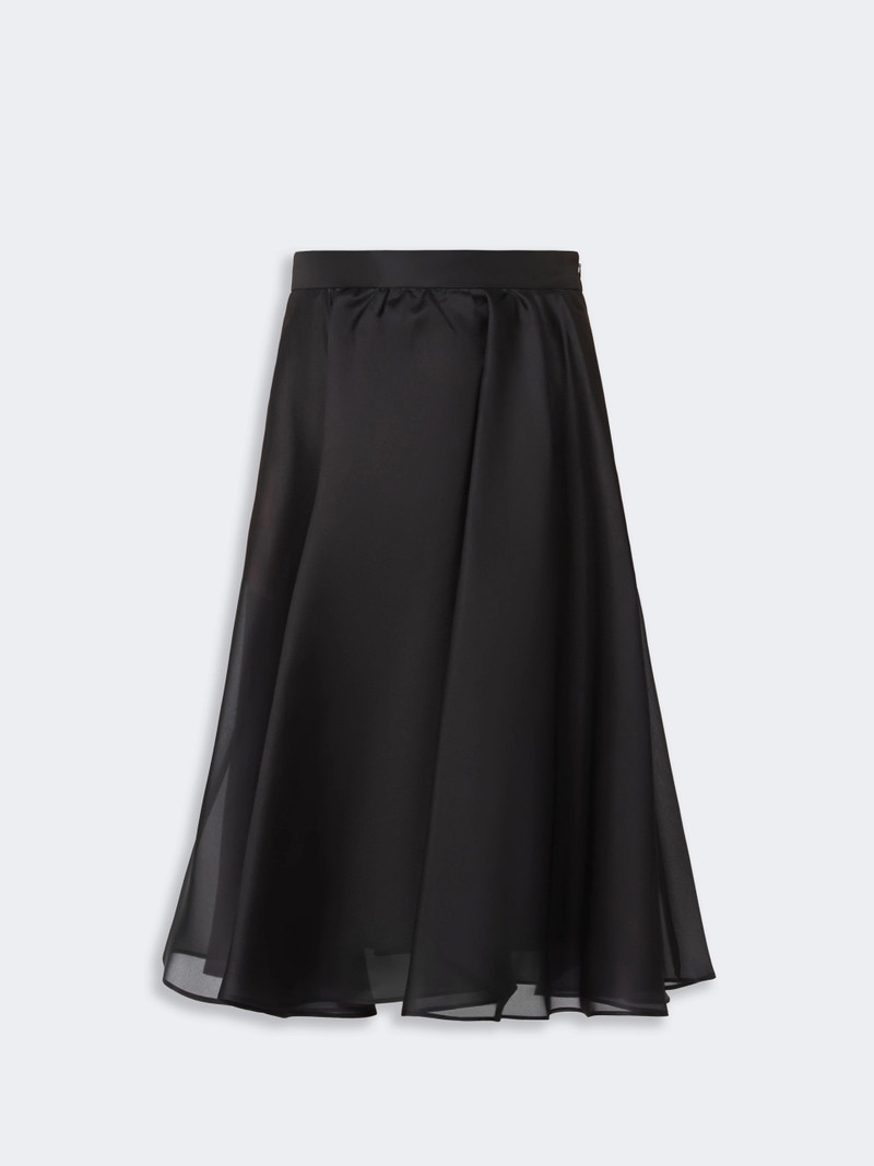 Silk circle skirt - BLACK 7
