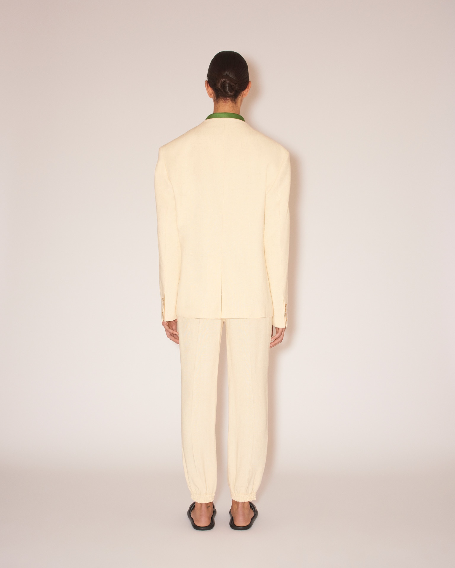 HALIA - Silk viscose-tweed jacket - Creme - 5