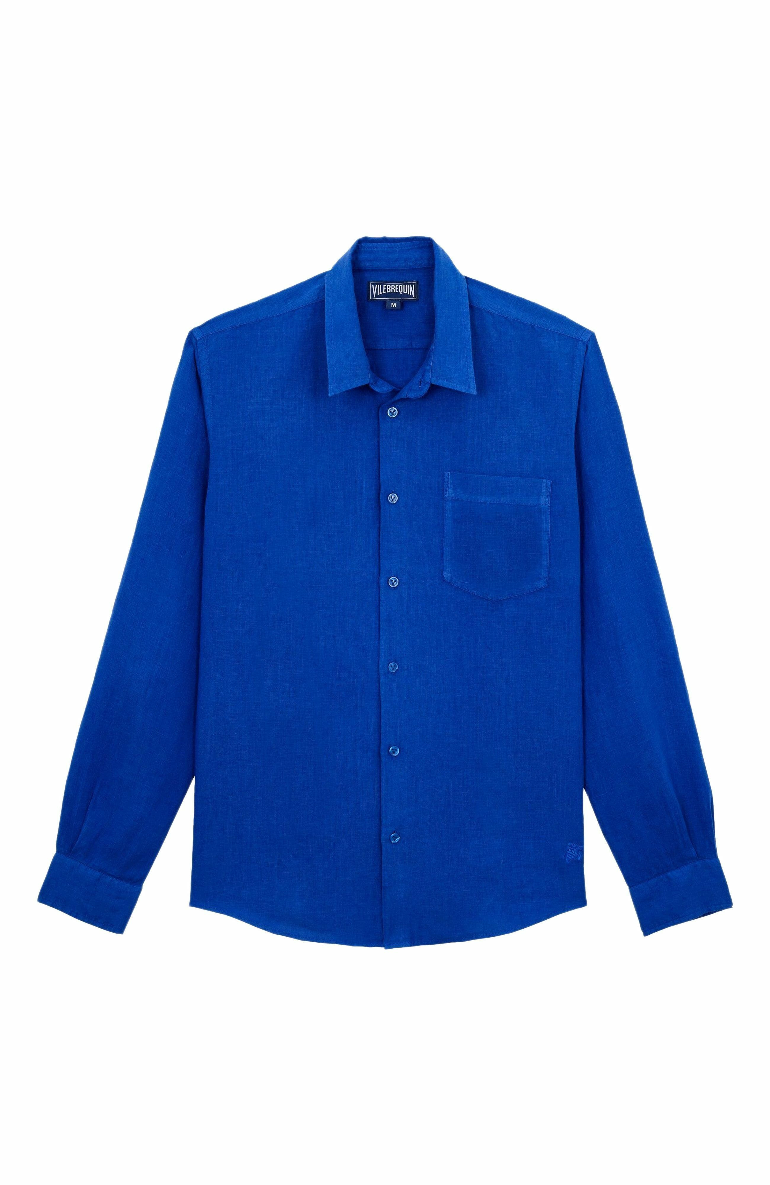 Vilebrequin Men's Solid Linen Shirt in Marrakech at Nordstrom - 2