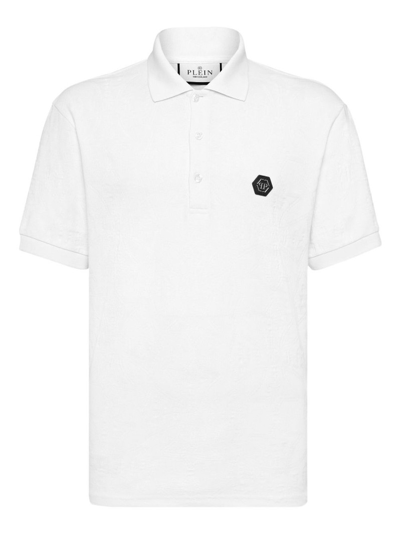 logo-patch polo shirt 1