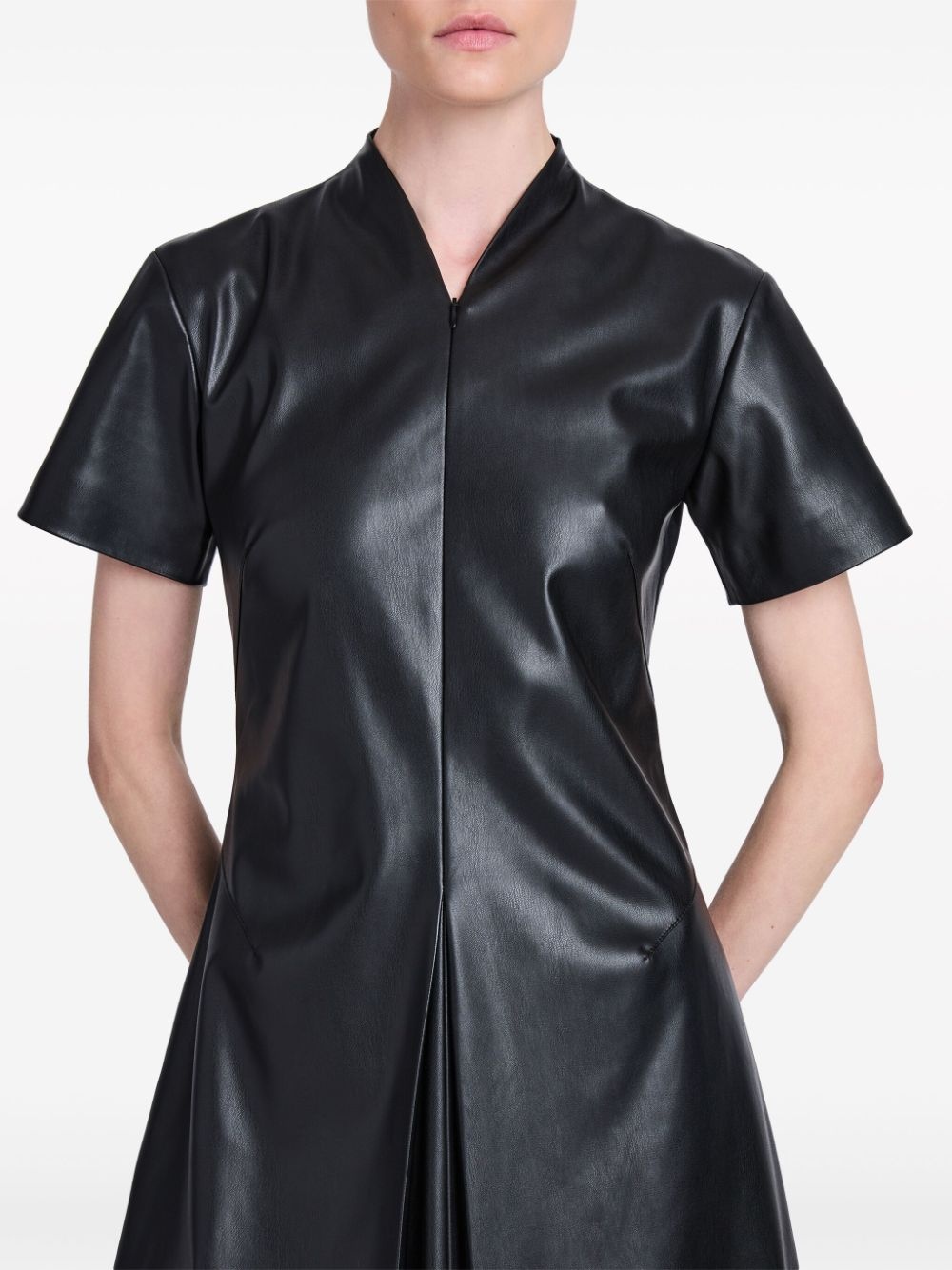 Esther faux-leather dress - 5