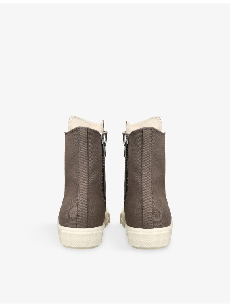 Rick Owens DRKSHDW Contrat-Toe Canvas High-Top Trainers outlook