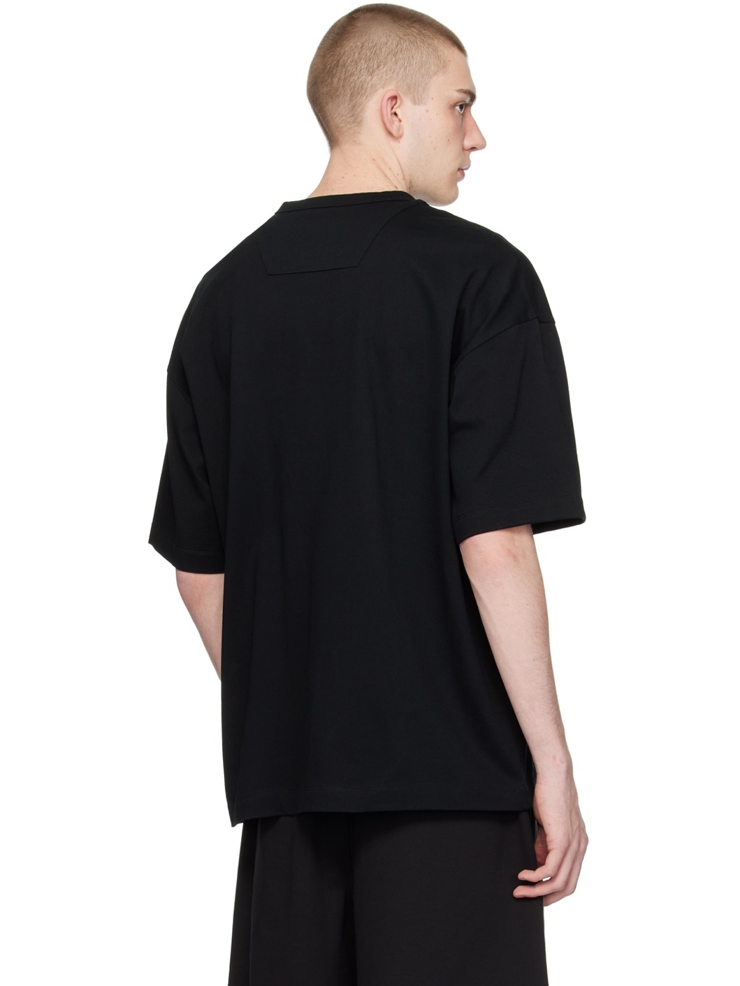 Black Embroidered T-Shirt - 3