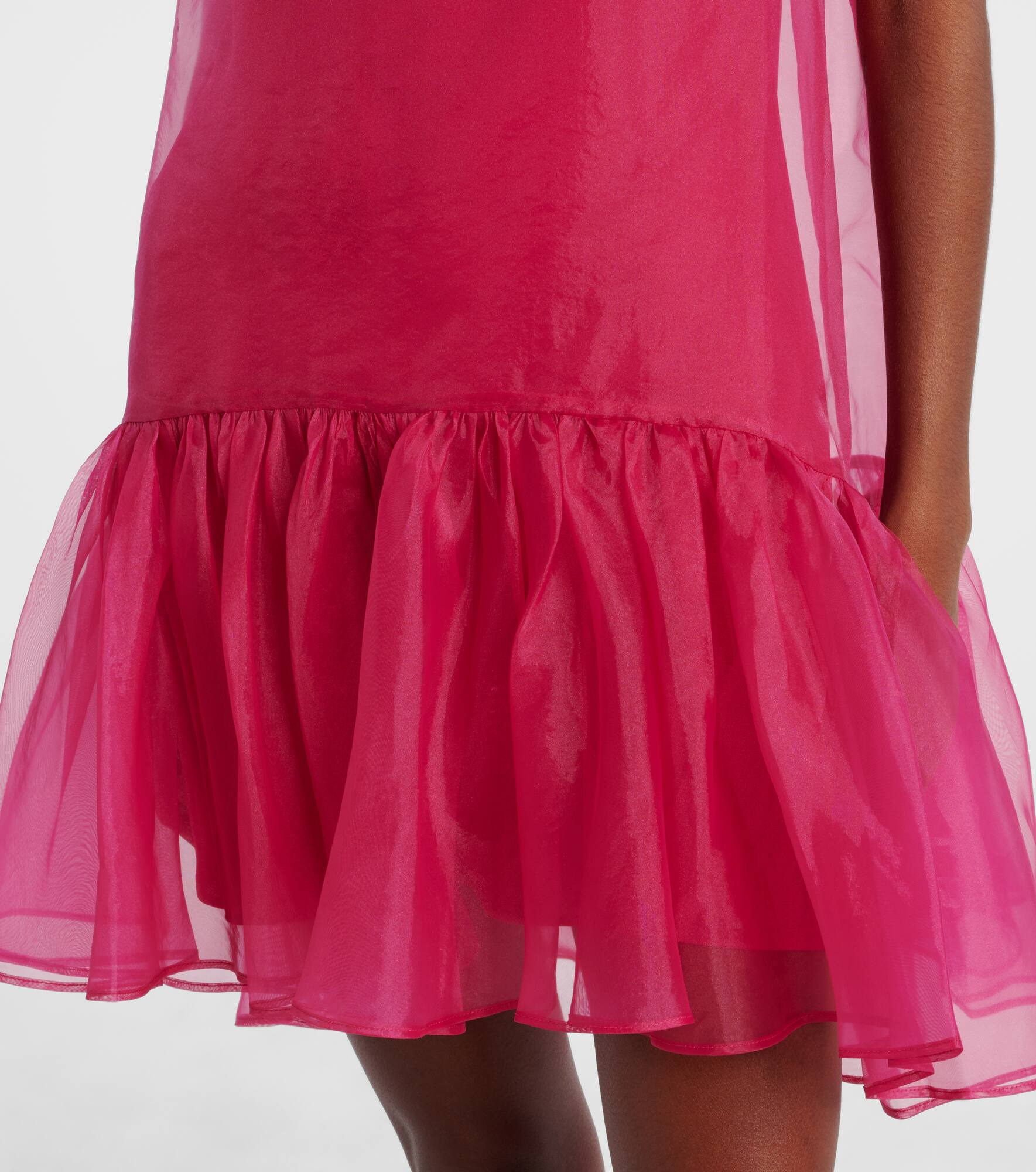 Beaux bow-detail organza minidress - 5