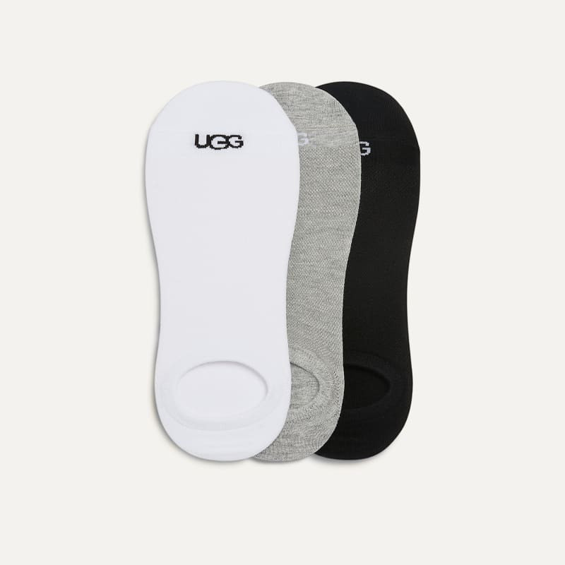 ® Men's Oliver No Show 3 Pack Cotton Blend in White/Grey/Black 1