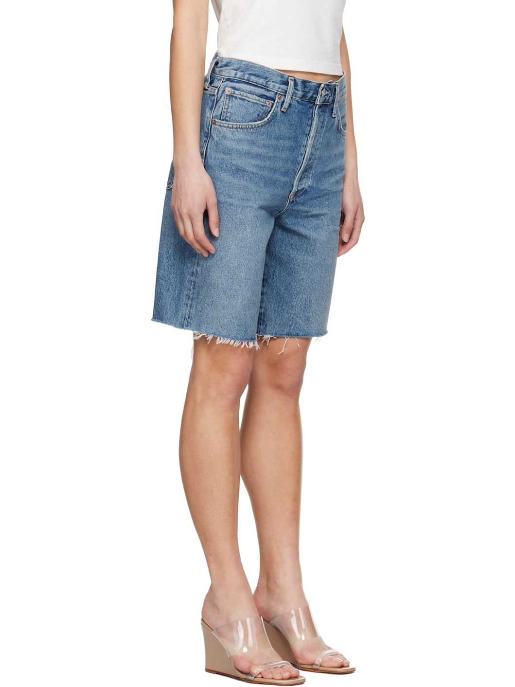 Blue 90's Denim Shorts - 2