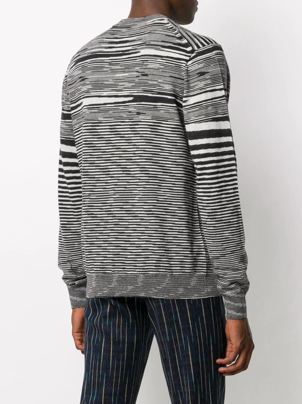 distorted stripe pattern jumper - 4