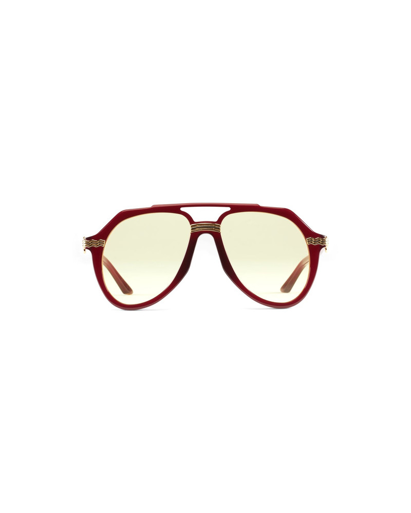 CASABLANCA Rajio Wine & Gold Sunglasses outlook