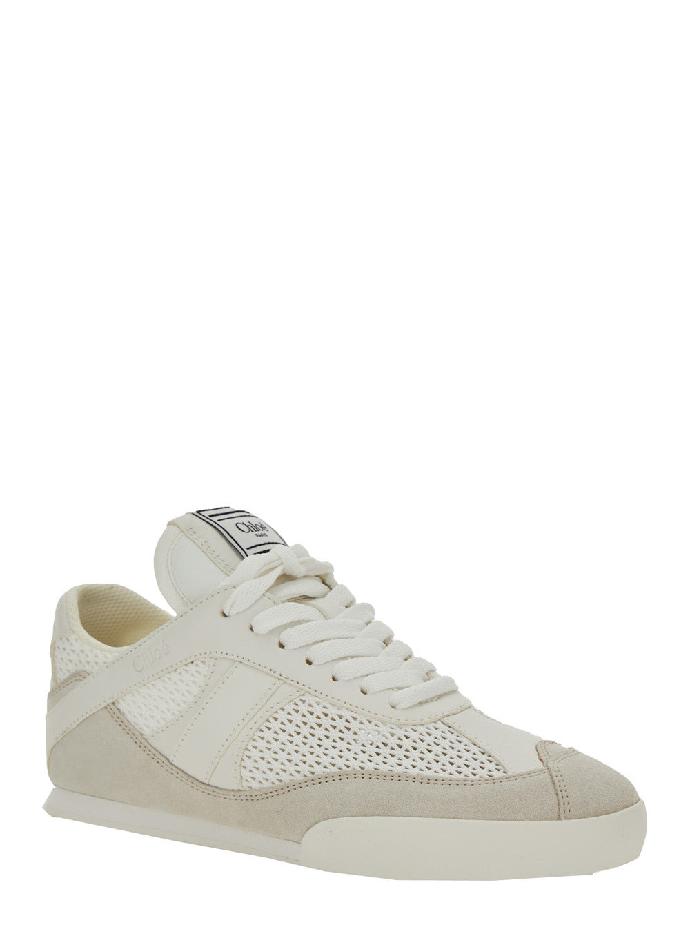Chloé Women 'Kick' White Sneakers With Logo Patch On The Tongue And Logo Lettering On The Rear In Fa - 2